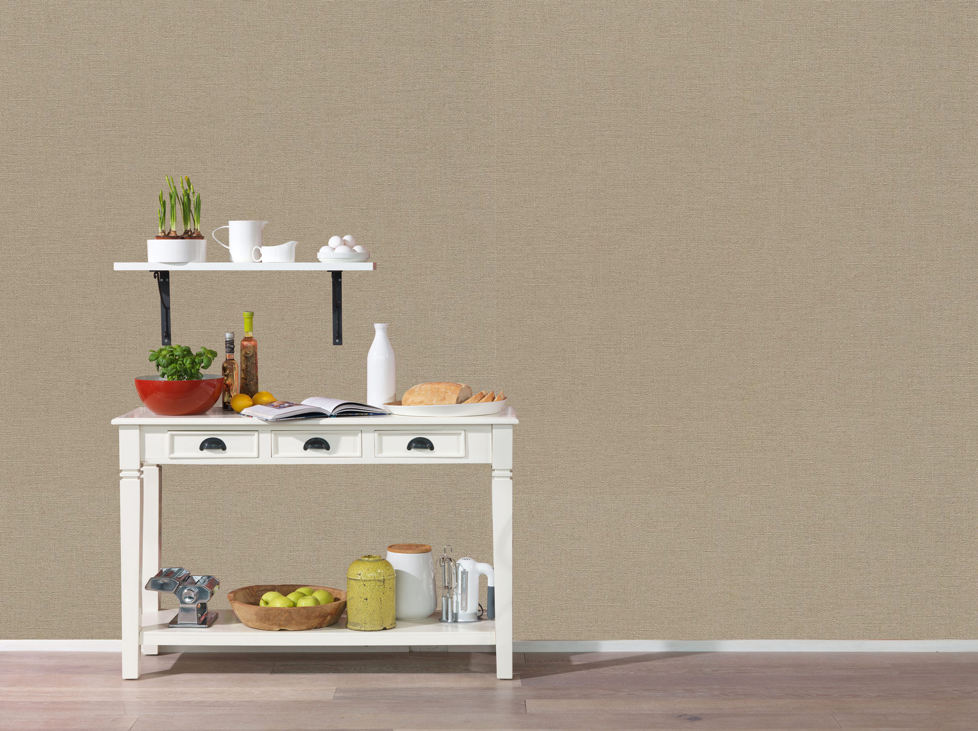 Rasch Vliestapete Country Charme Braun-hellbraun 449815