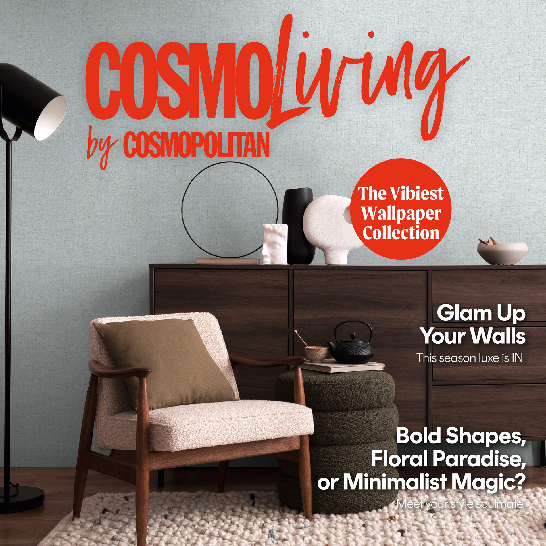 AS Vliestapete CosmoLiving Uni Blau 790667