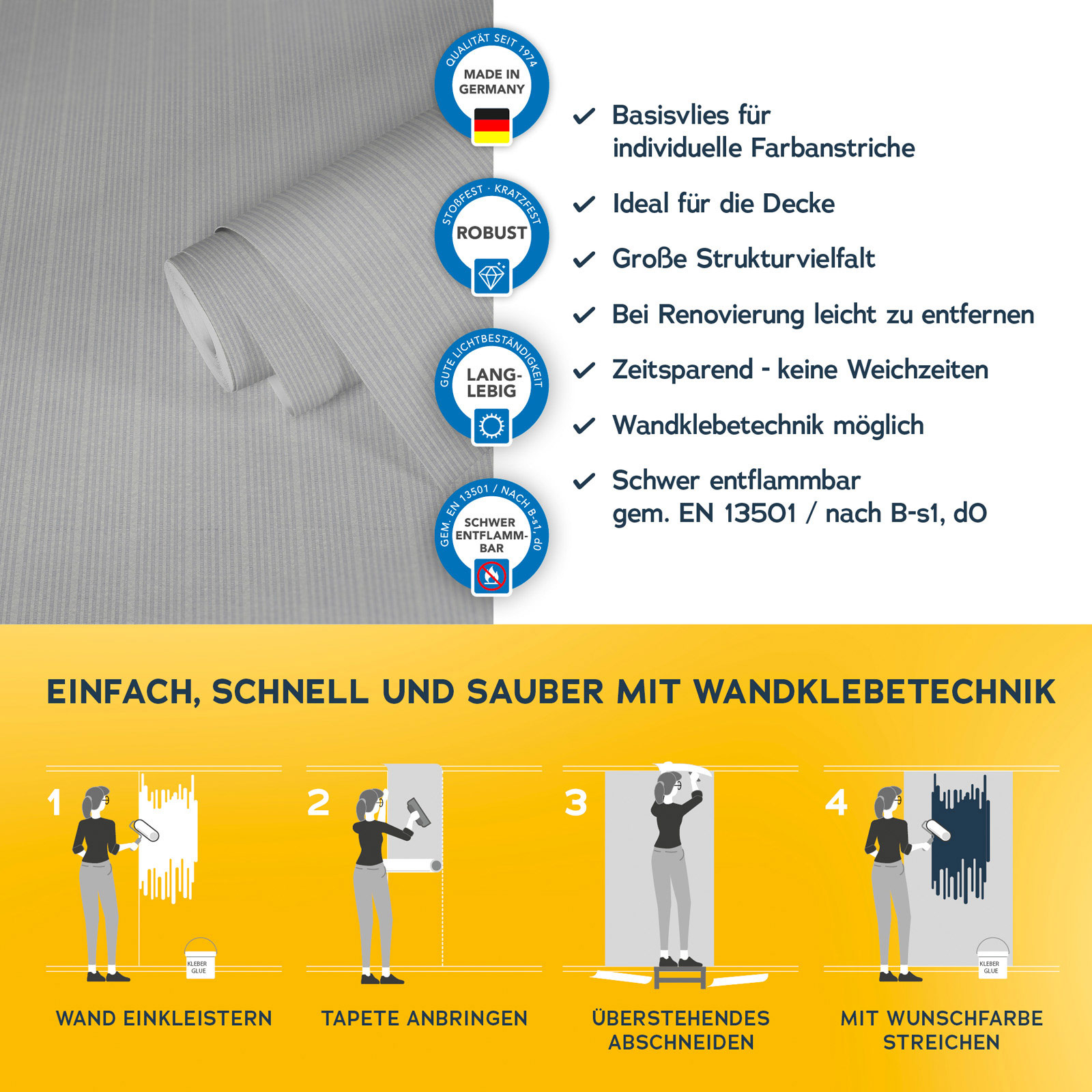 AS Vliestapete Meistervlies 8 überstreichbar 644916