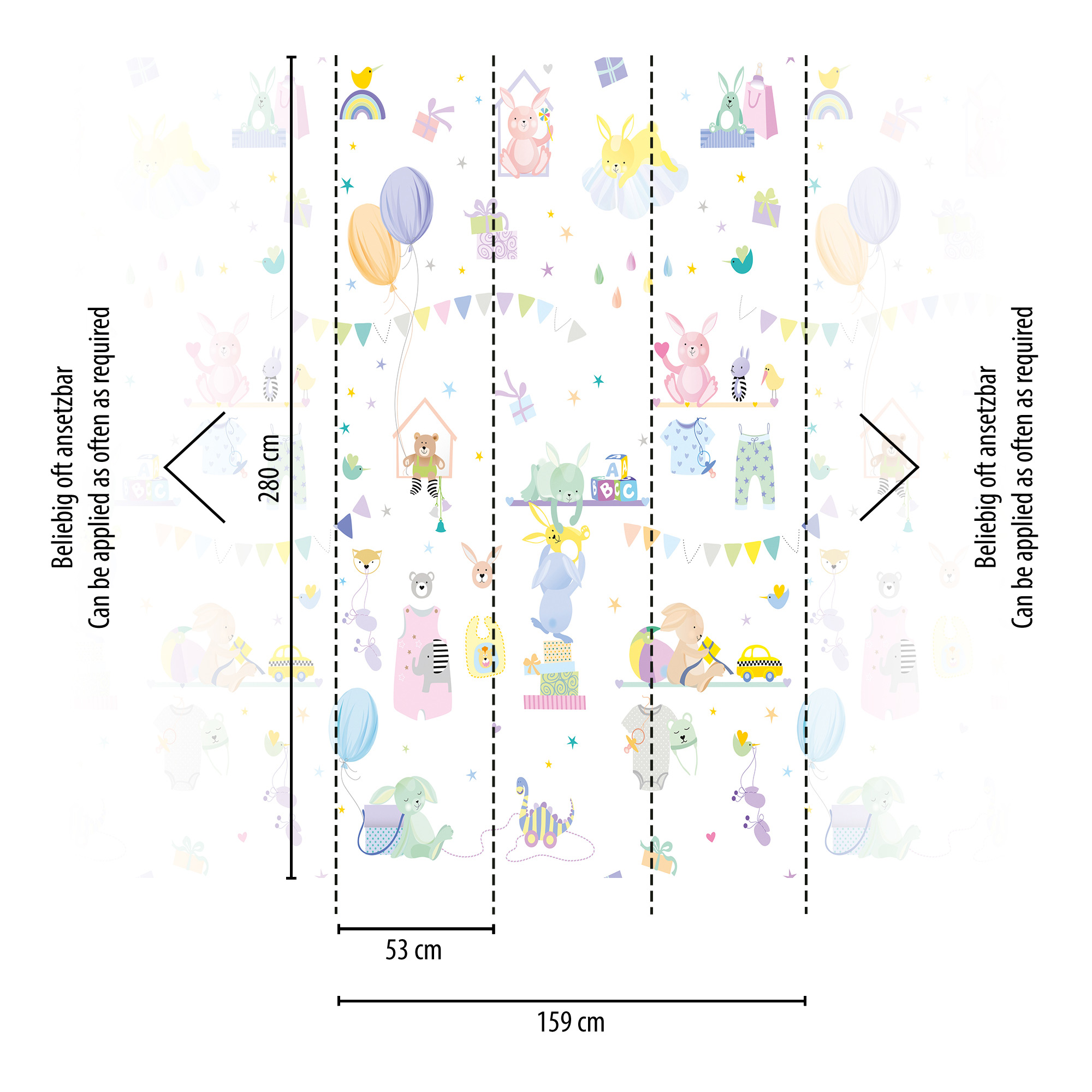Livingwalls Vliestapete The Wall II Kinderzimmertapete 39188