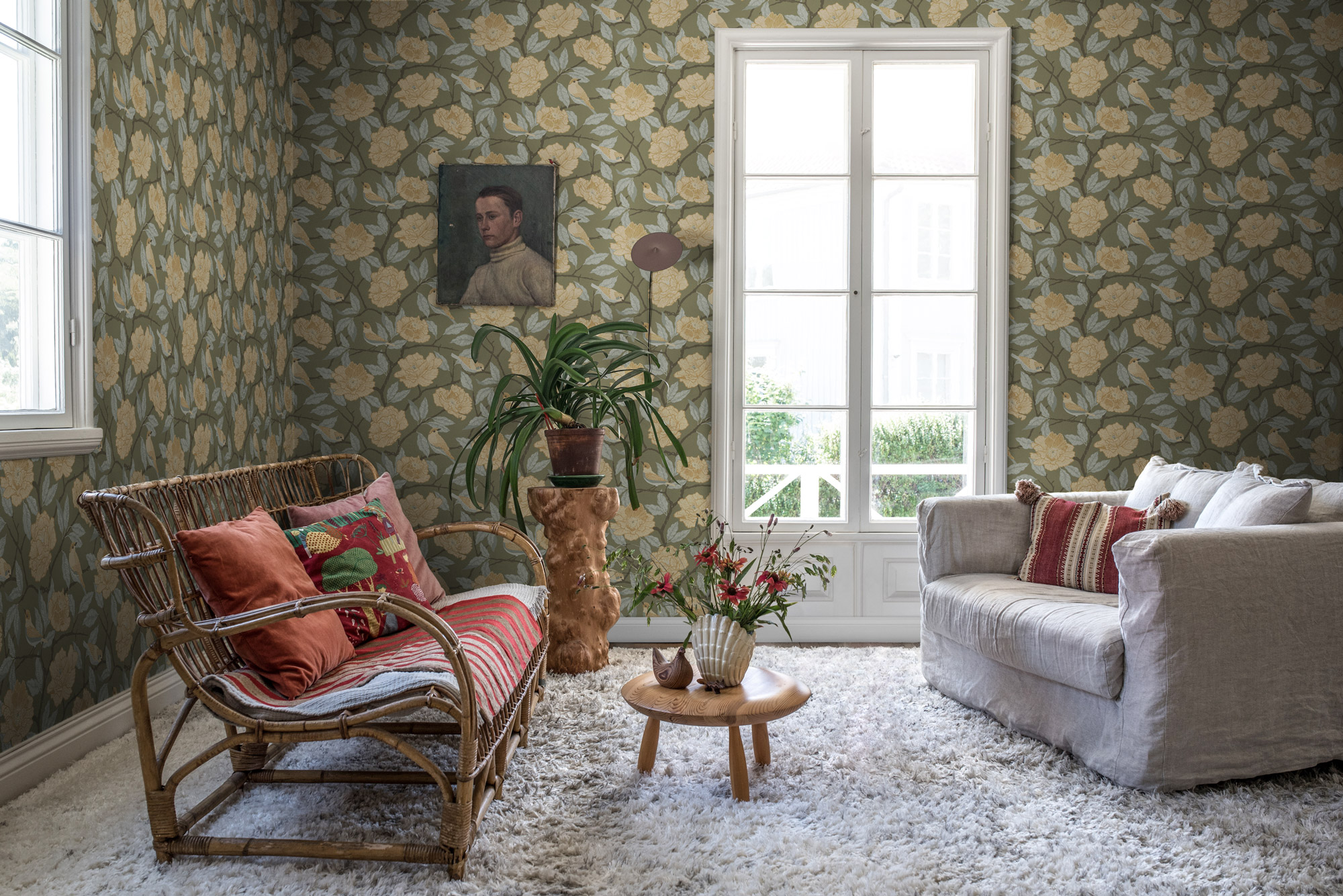 Rasch Textil Vliestapete Fagelsang Blumen 034024