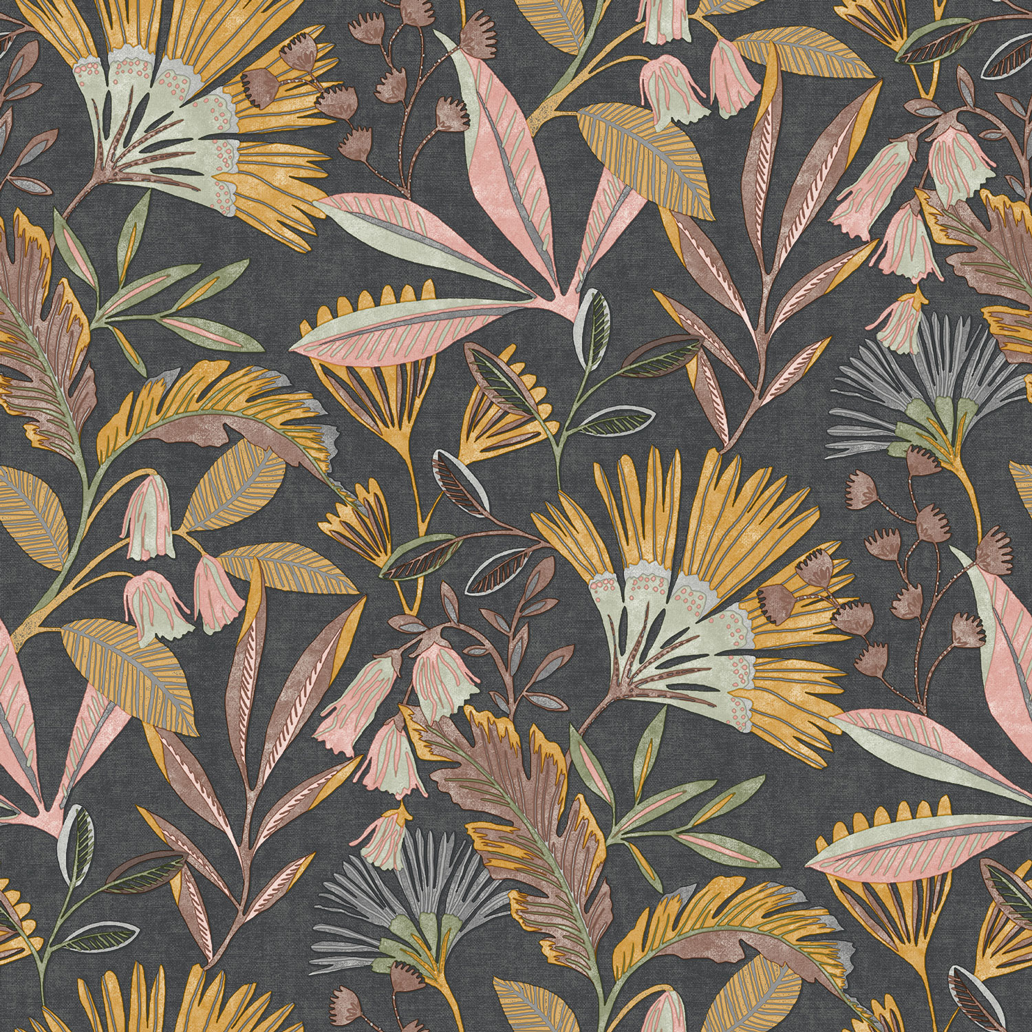 Grandeco Vliestapete Ciara Floral schwarz A63803 Grandeco Vliestapete Ciara Floral schwarz A63803