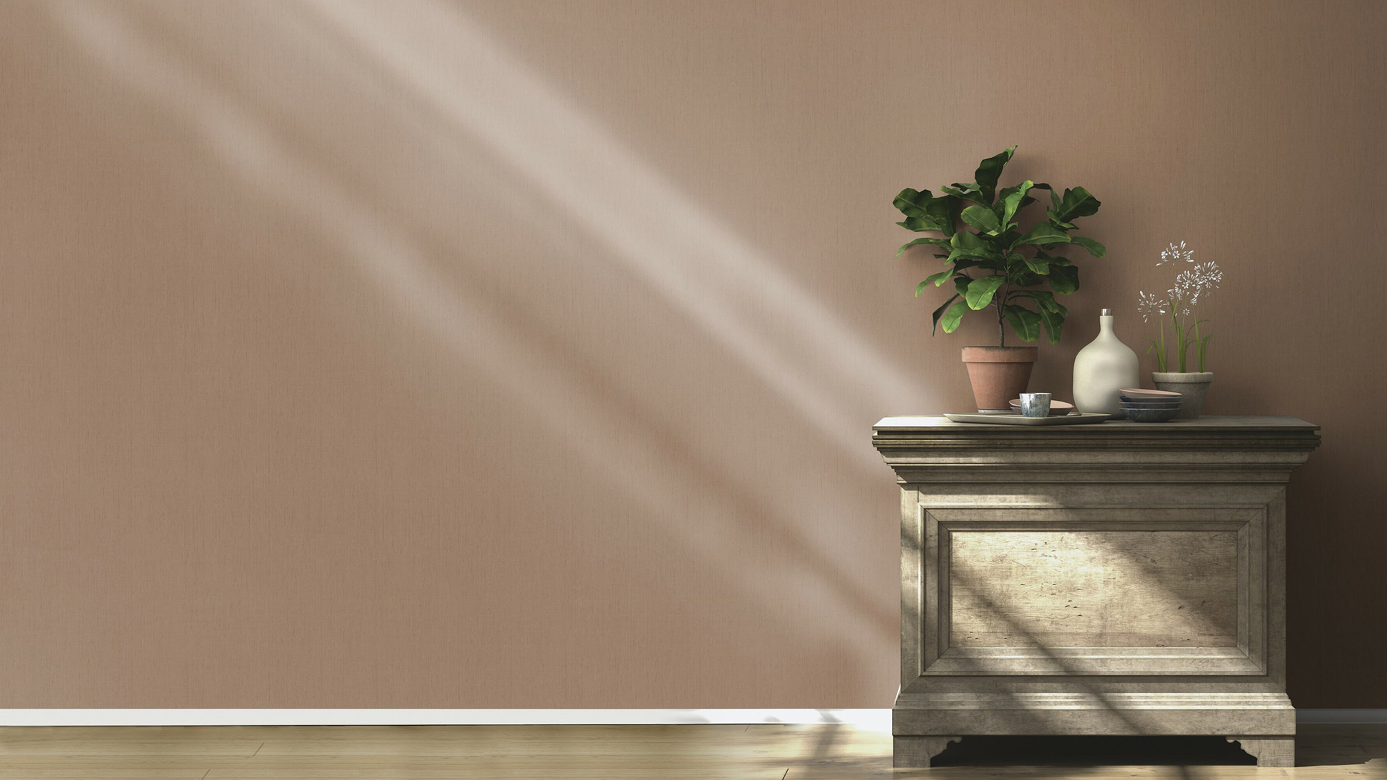 Rasch Vliestapete Indian Style Textilstruktur Uni 746129