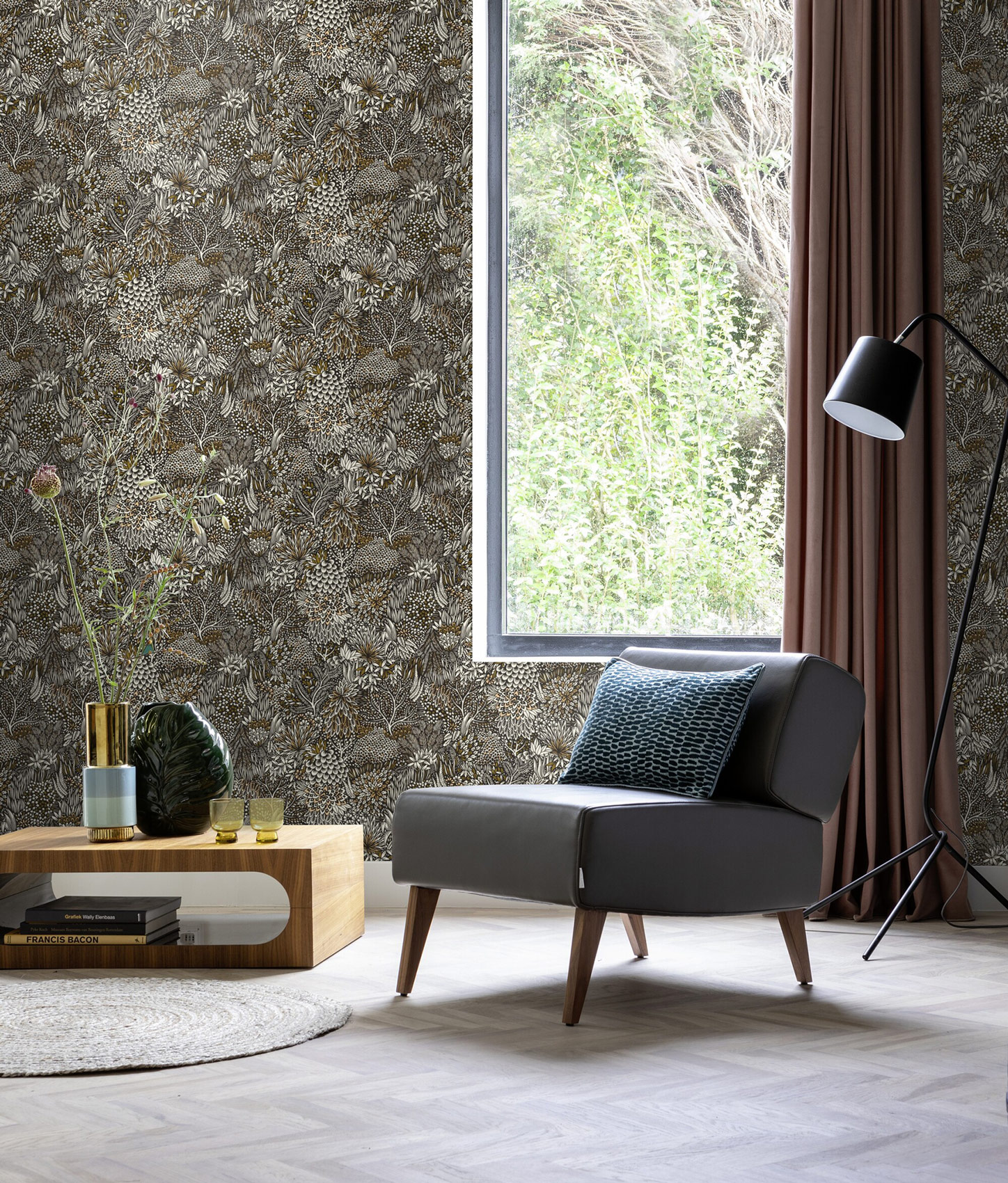 Rasch Vliestapete Symphony Schwarz-Mattschwarz 866117