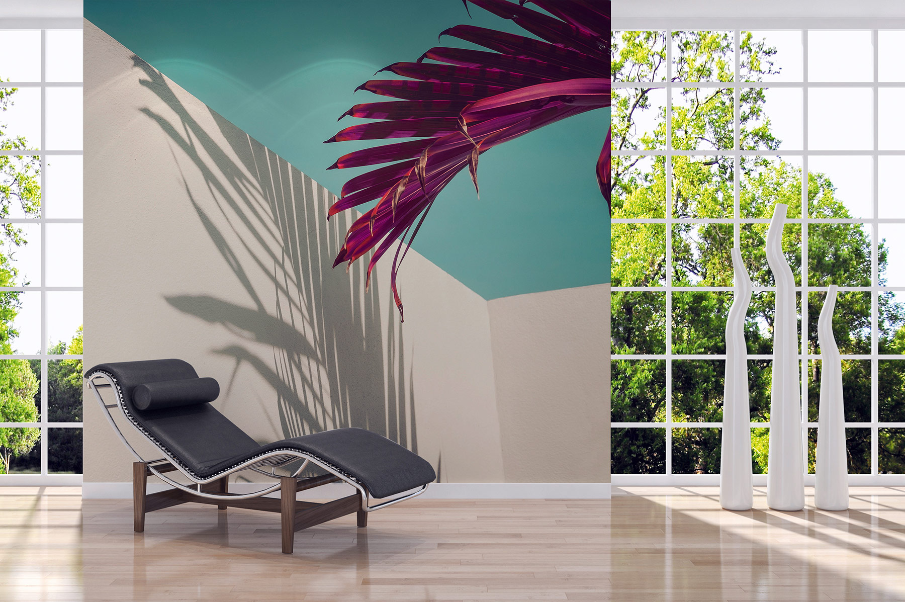 AS Fototapete Designwalls 2 Palmen Betonoptik DD123518