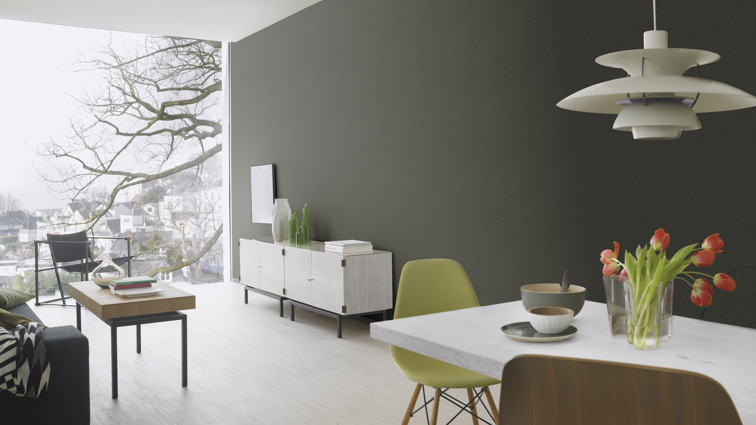 Rasch Vliestapete Country Charme Schwarz 449853