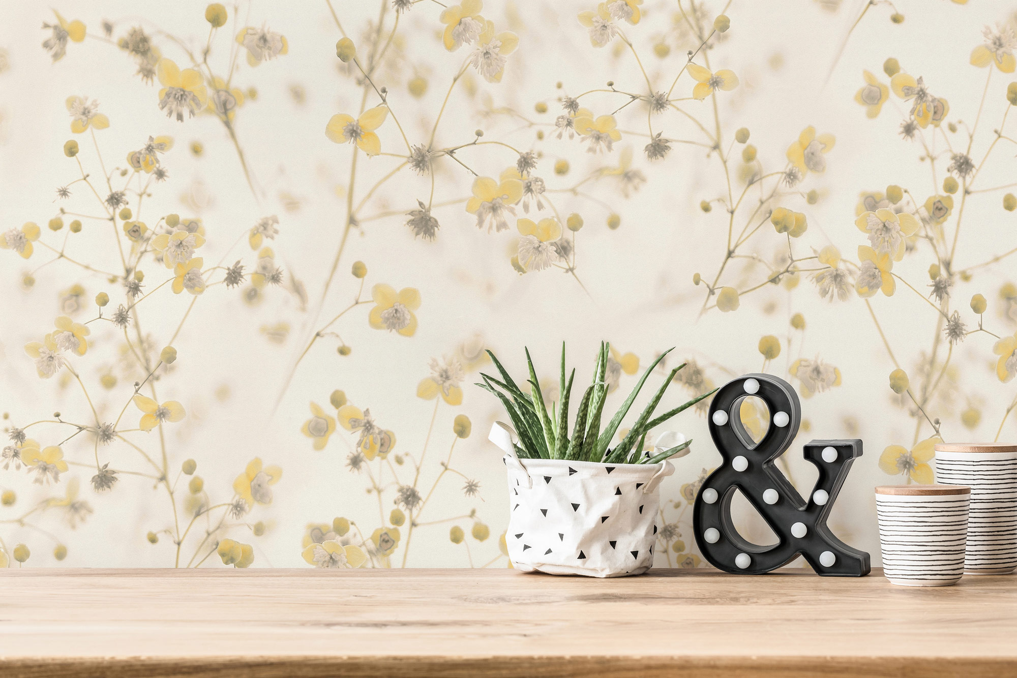 AS Vliestapete PintWalls Florale Tapete Gelb 387261