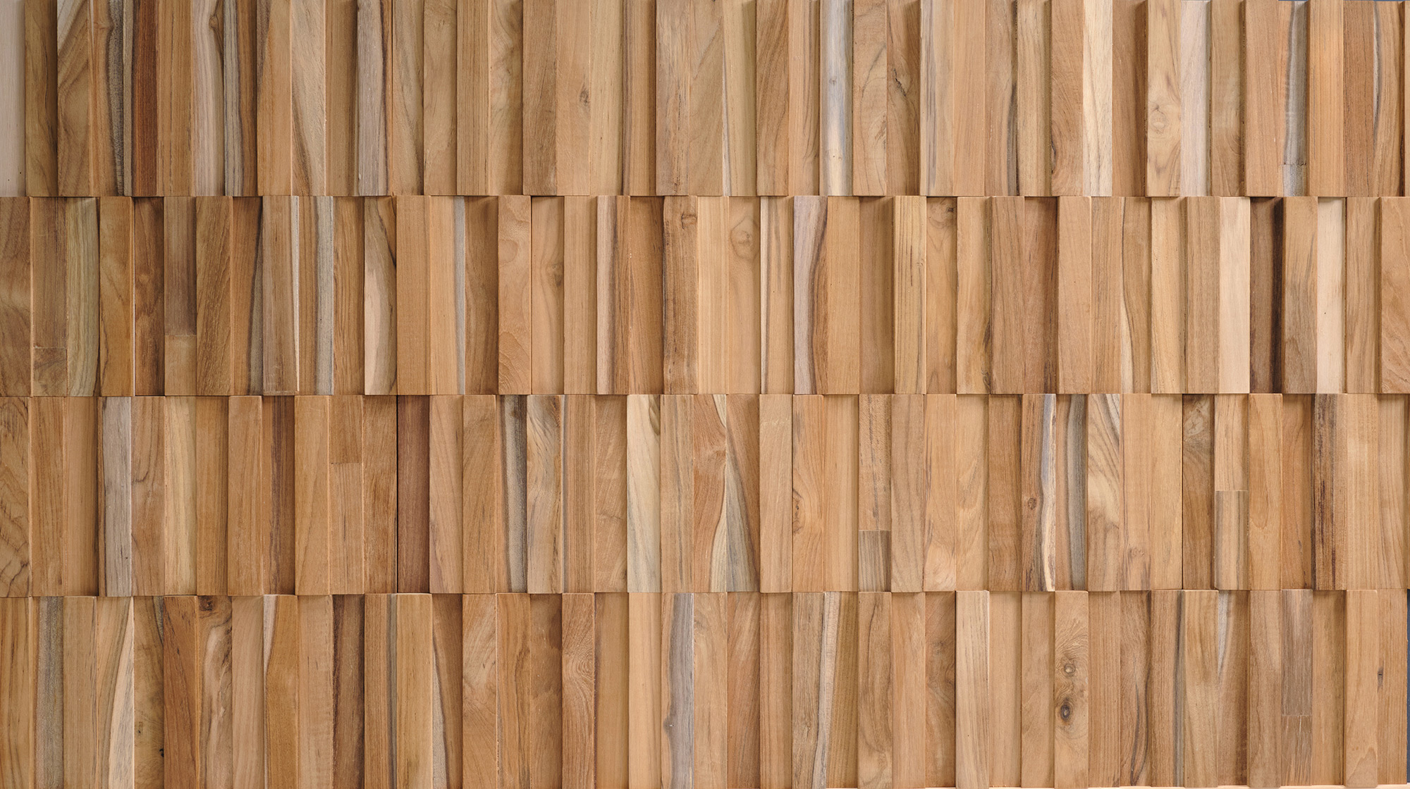 Wallsupply 3D Holz Wandpaneele UltraWood TeakVertical | 6 St