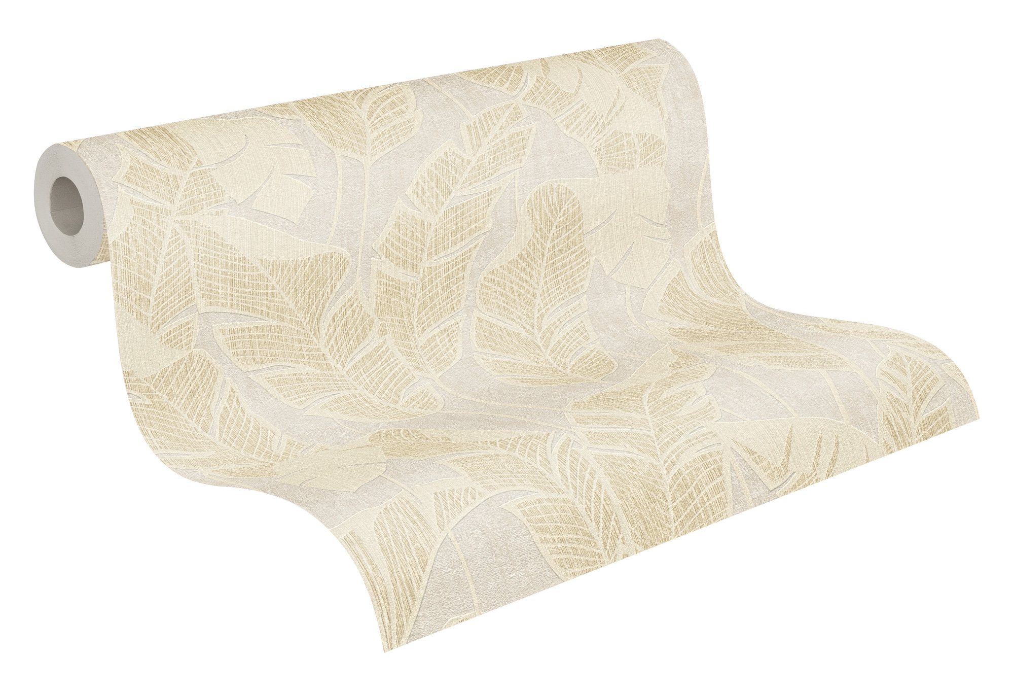 AS Vliestapete Jade 2 Weiß Blätter 395025