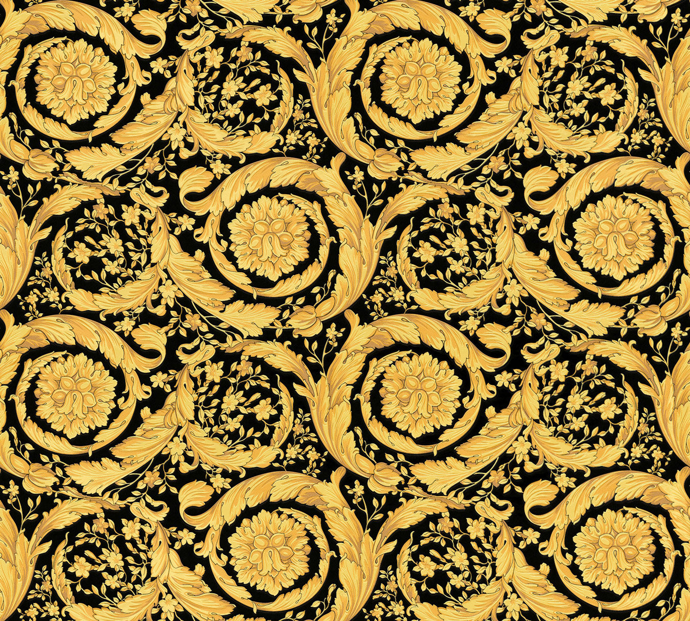 AS Vliestapete Versace 6 Barock Tapete Schwarz 935834