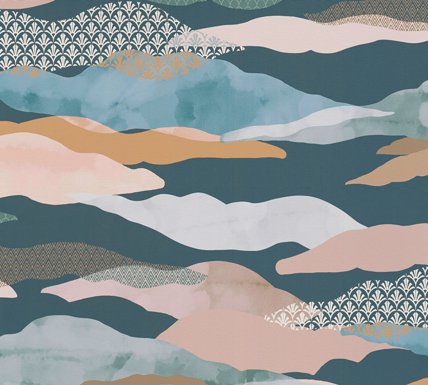 AS Vliestapete PintWalls II Wellen Blau 396994