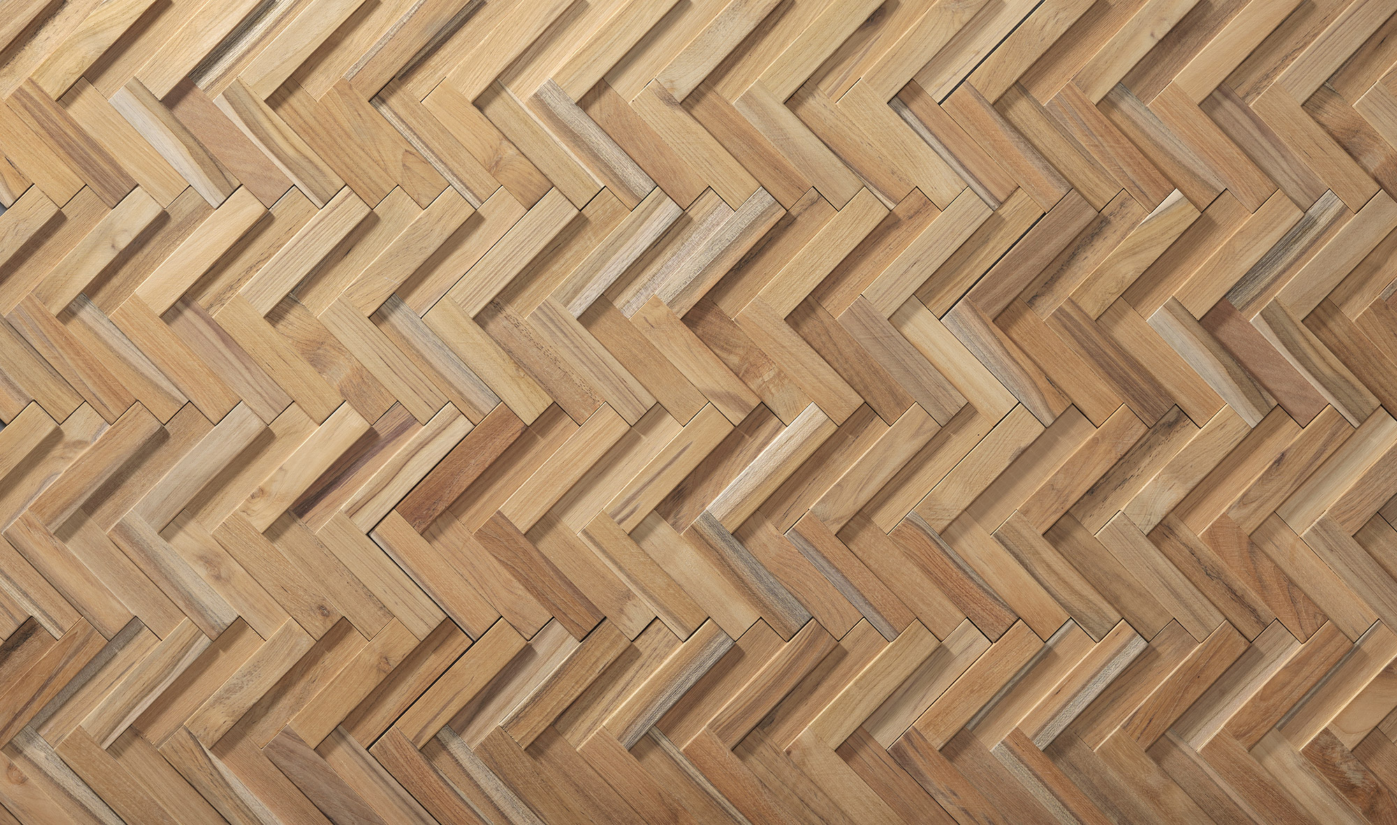 Wallsupply 3D Holz Wandpaneel UltraWood TeakHerringbone 6 St