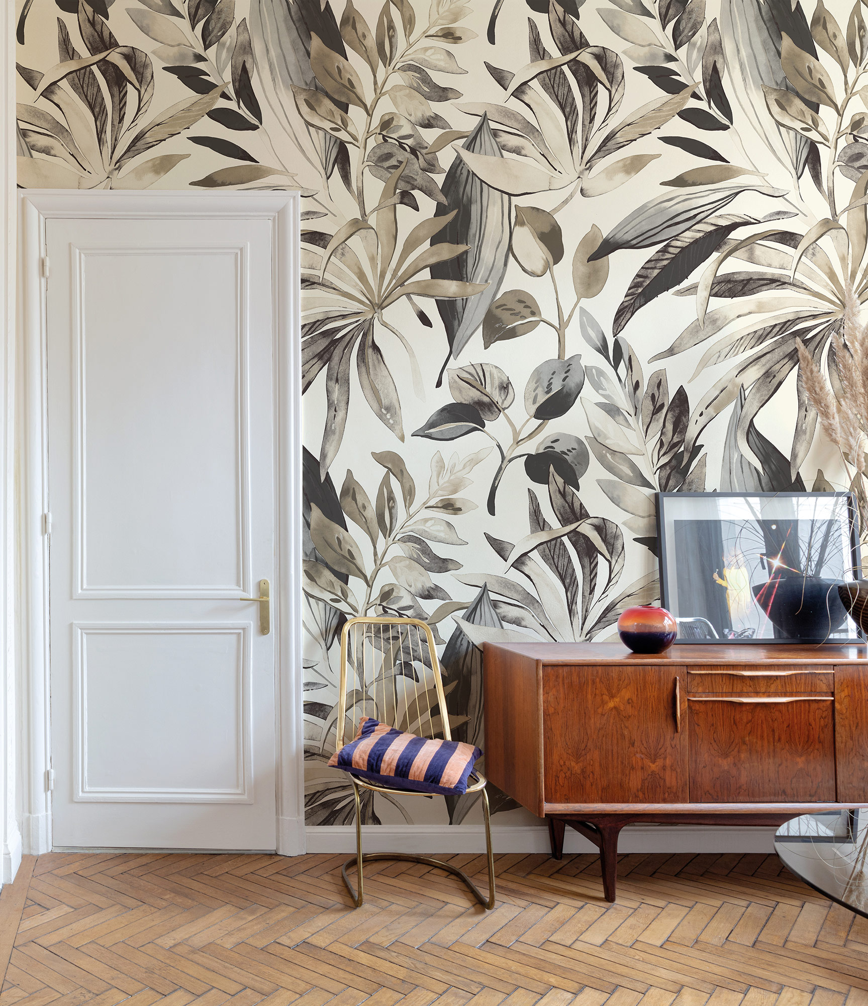 Grandeco Wandbild Eine Rolle ein Motiv 2 Palmen A71701