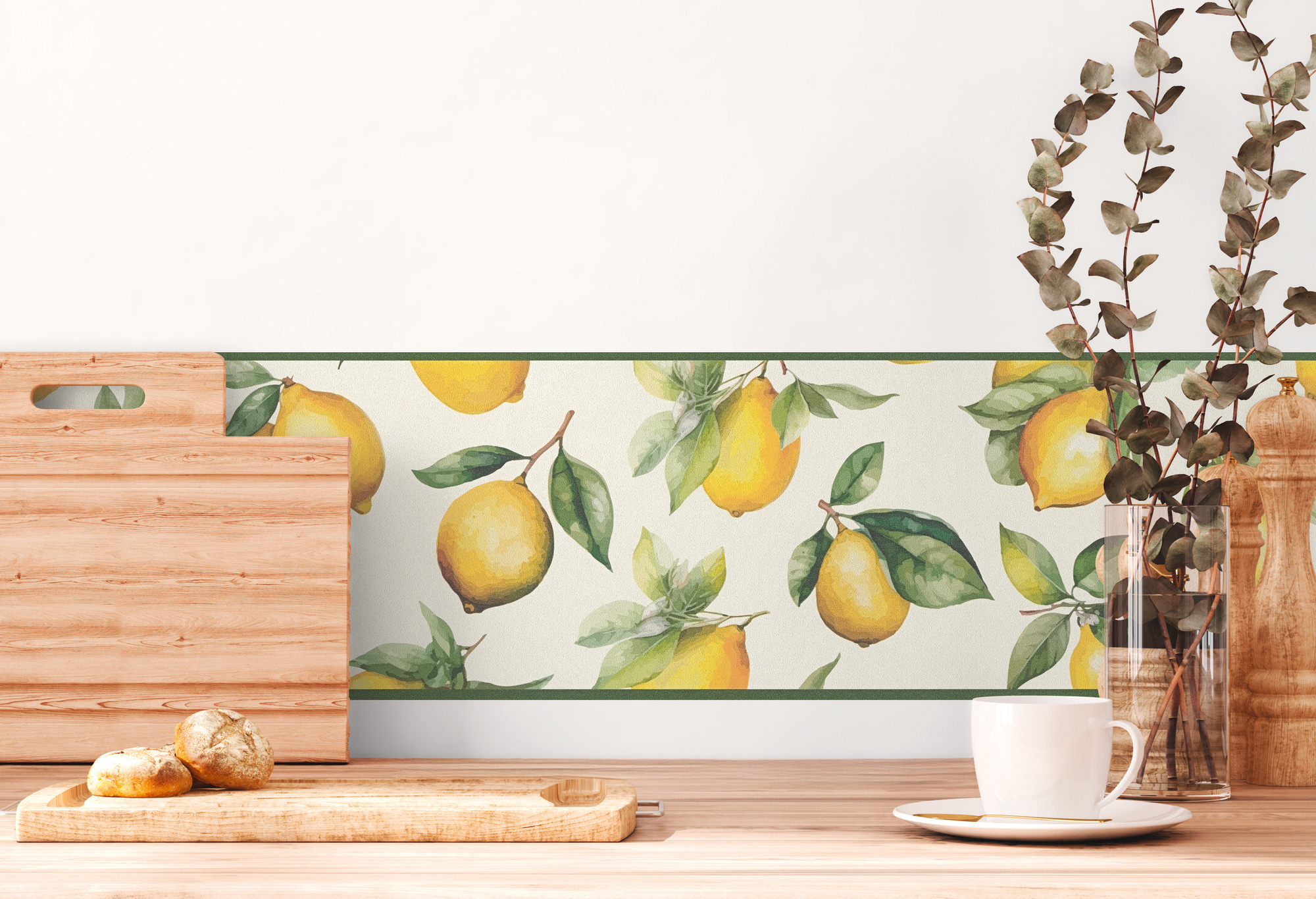 AS Borte Selbstklebende Bordüre Küchenbordüre Gelb 787401