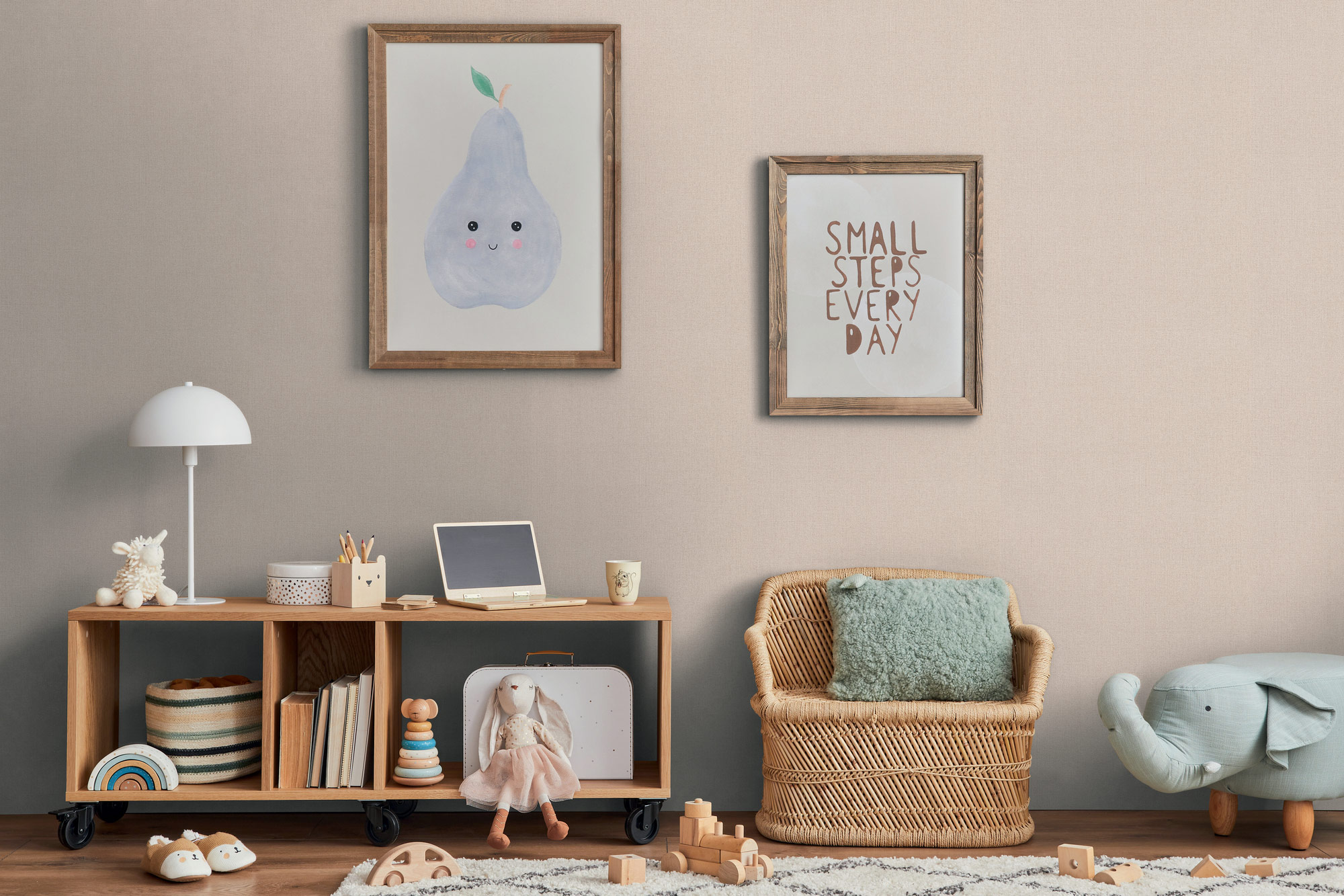 AS Vliestapete Kids Studio Unitapete Beige 363784