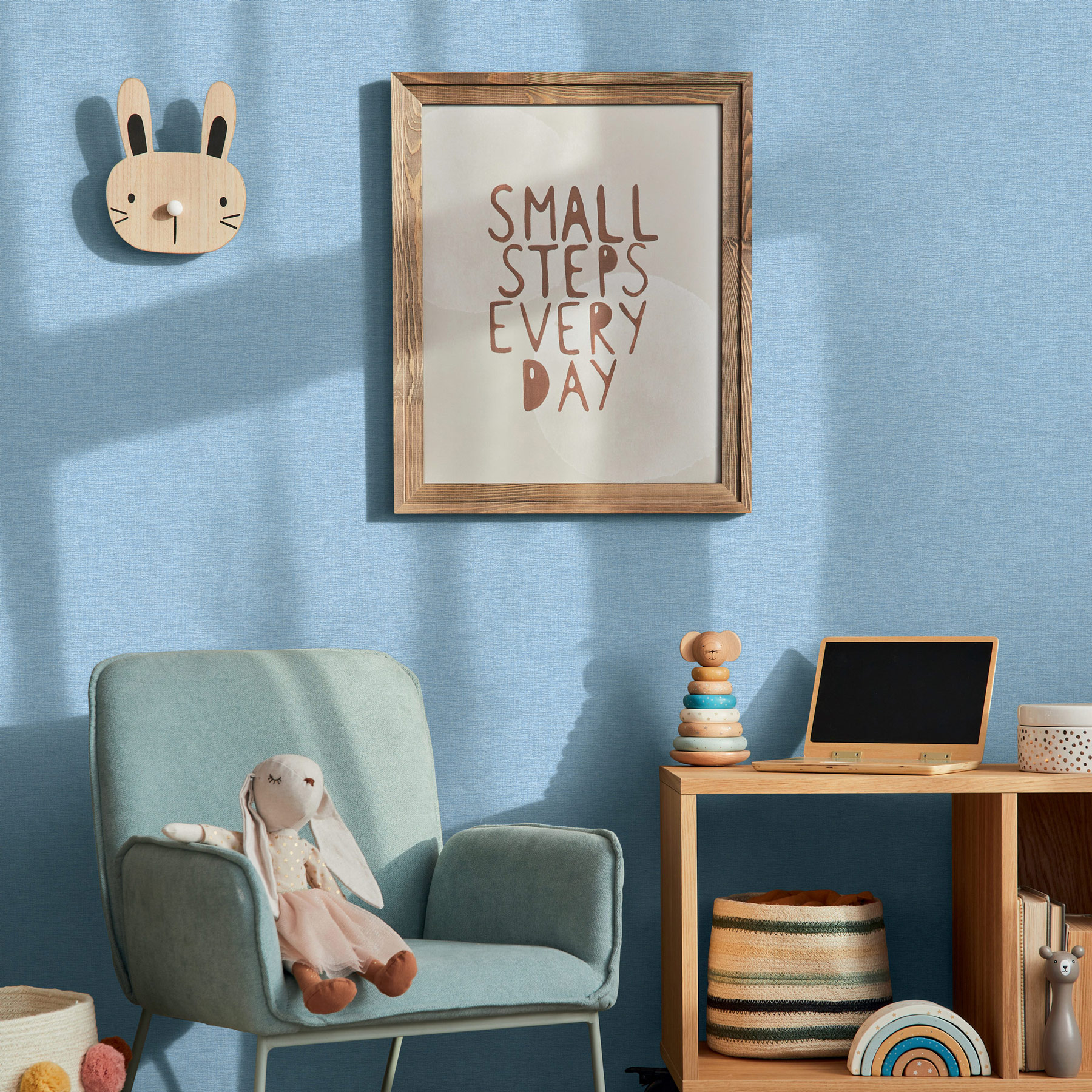 AS Vliestapete Kids Studio Unitapete Blau 399313