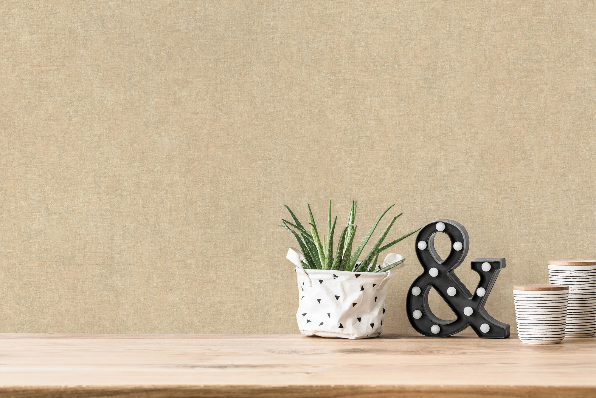 AS Vliestapete #Hygge Unitapete Beige 386155