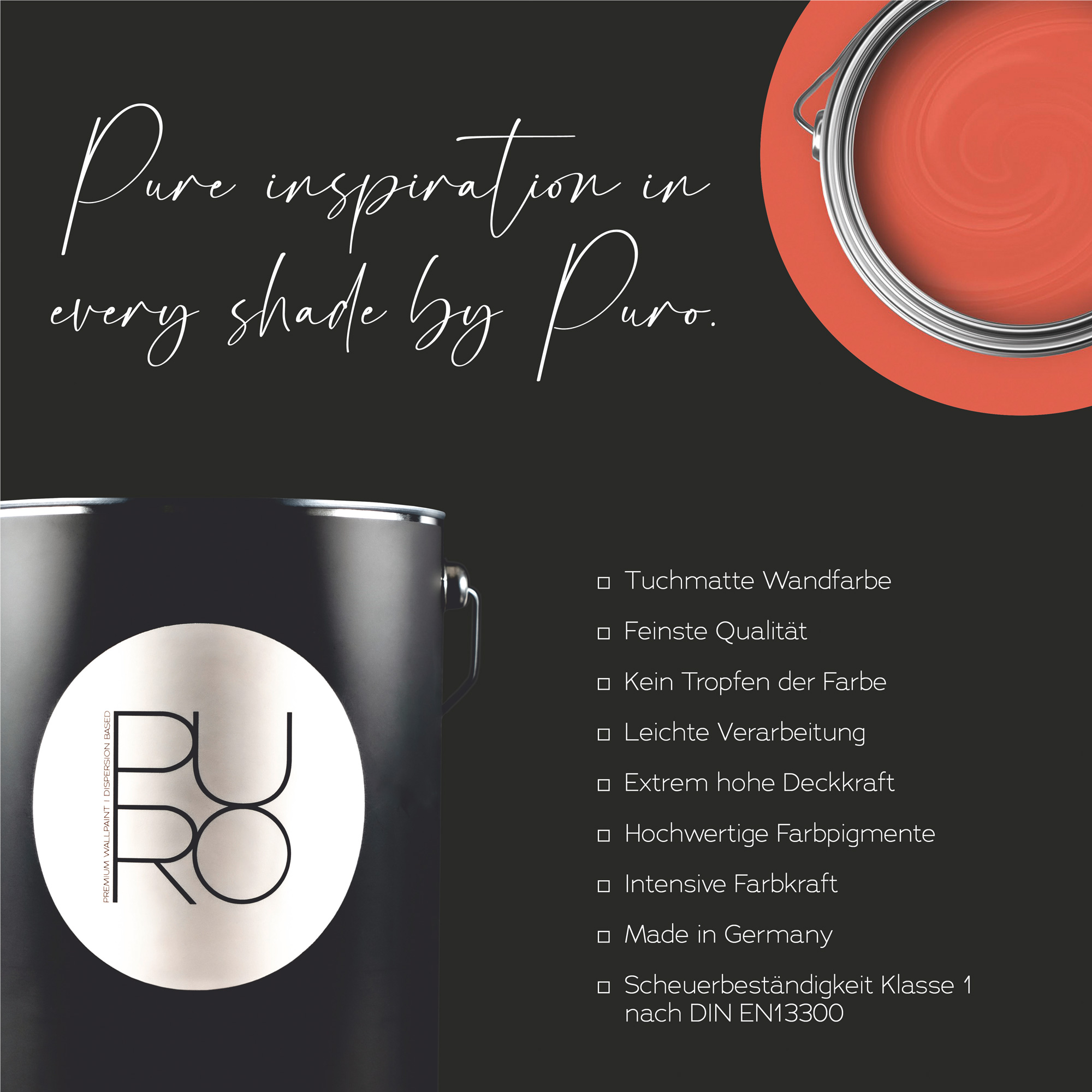 AS Premium Innenwandfarbe Puro c9007 dusty orange 1 L