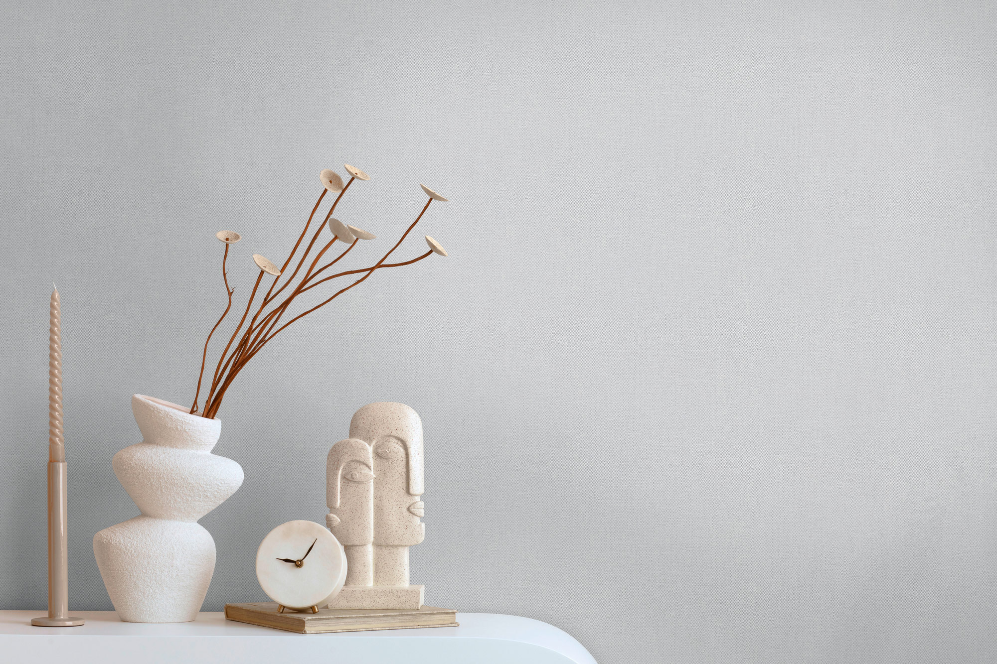 AS Vliestapete Pure Elegance Einfarbig Hellgrau 397829