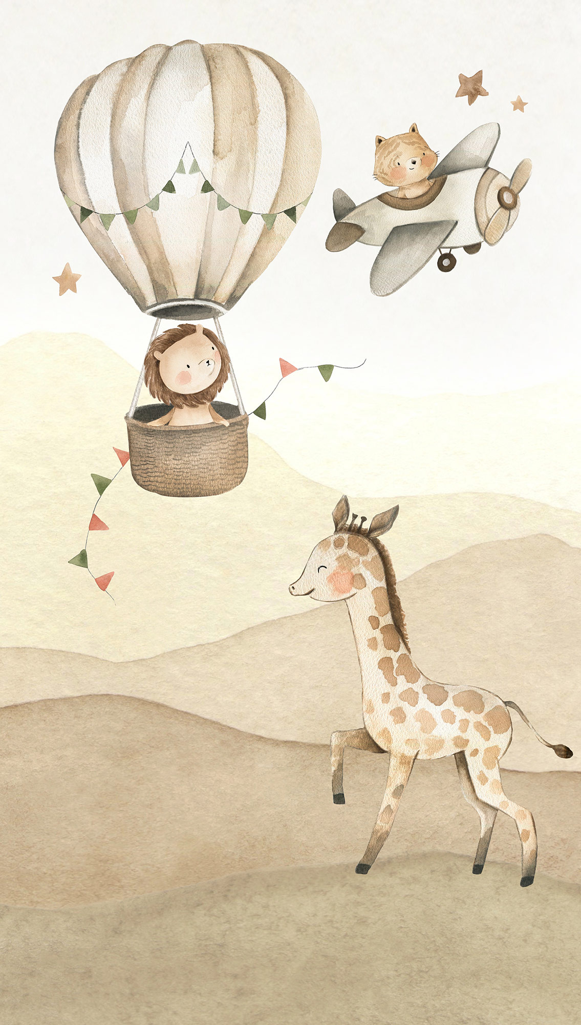 Rasch Fototapete Kids World 2 Beige 367997