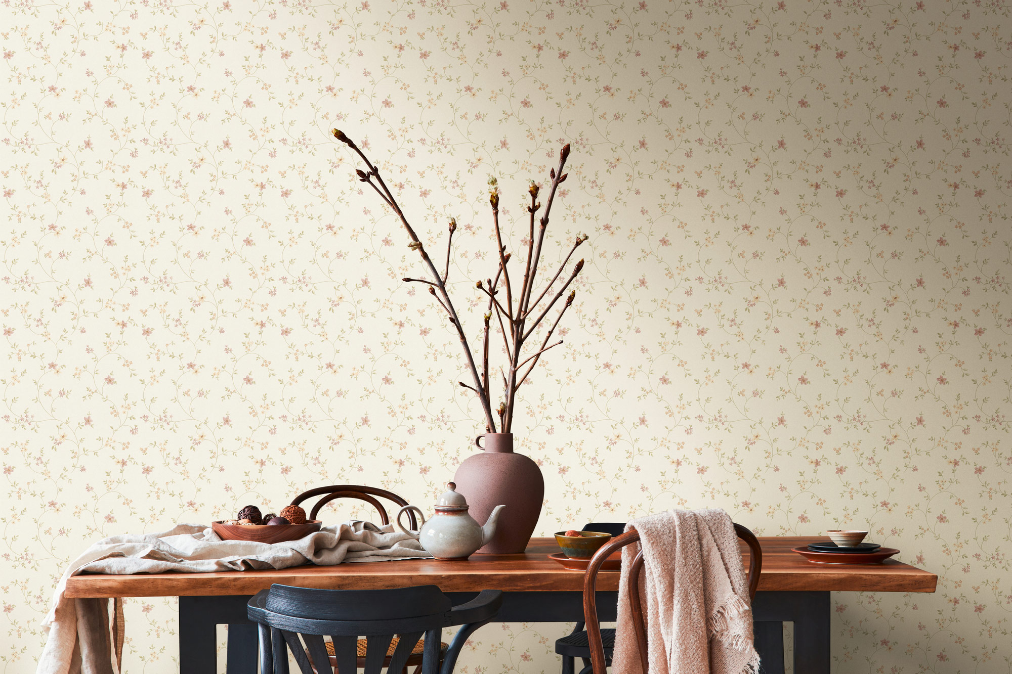 AS Vliestapete Maison Charme Blümchen creme 937701