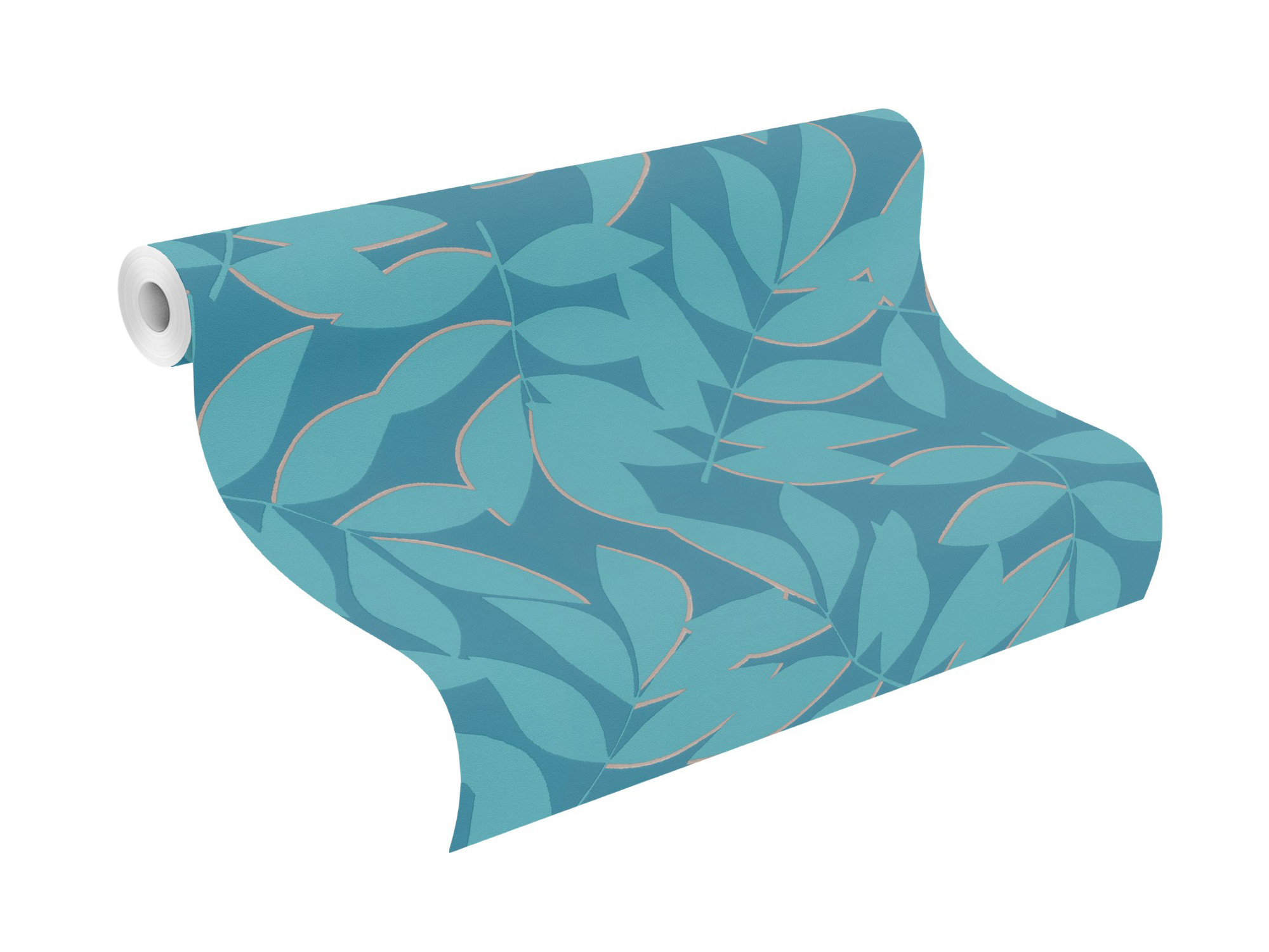 Rasch Vliestapete Symphony Türkis-Dunkeltürkis 868418