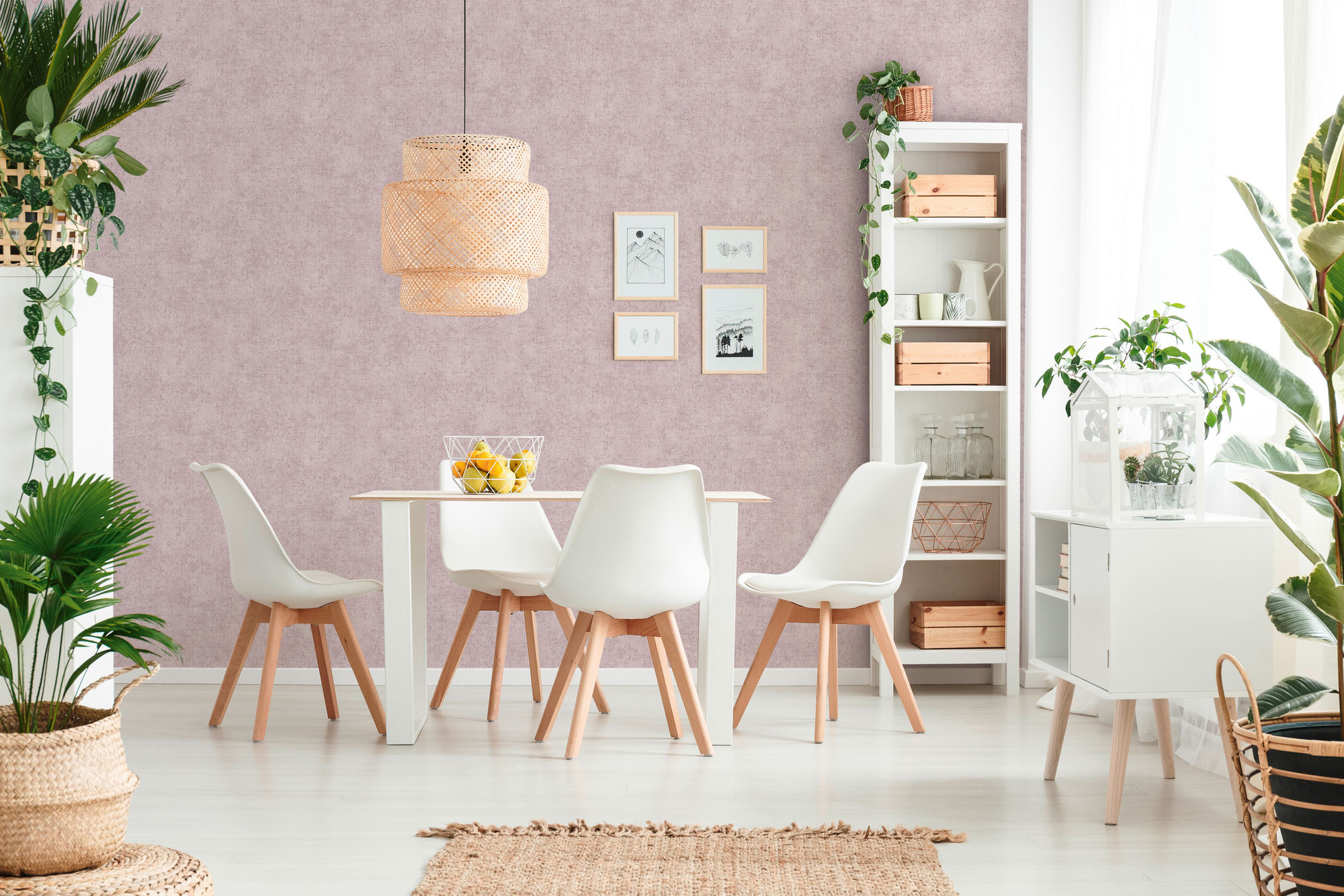 AS Vliestapete Trendwall 2 Unitapete rose 380894