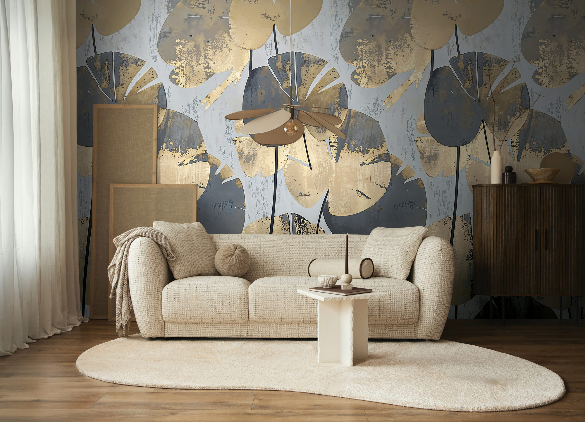 AS Fototapete The Wall 4 Blätter Beige 792296
