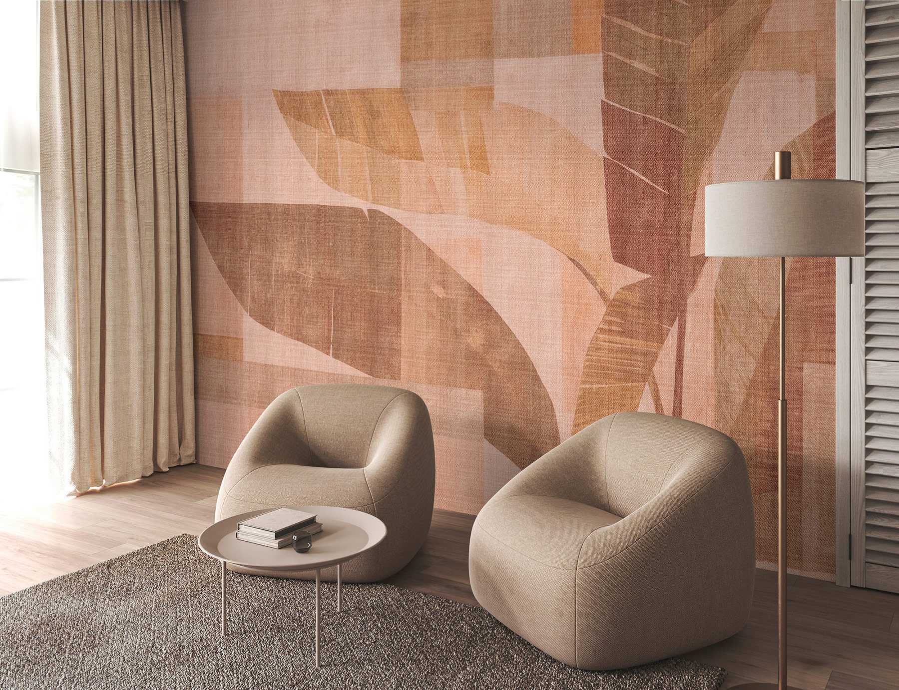 AS Fototapete Walls by Patel 5 Blätter Rosa DD134321