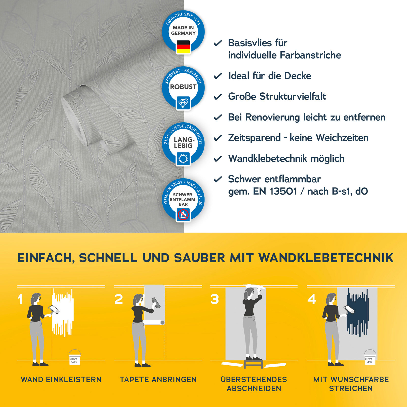 AS Vliestapete Meistervlies 8 überstreichbar 384721