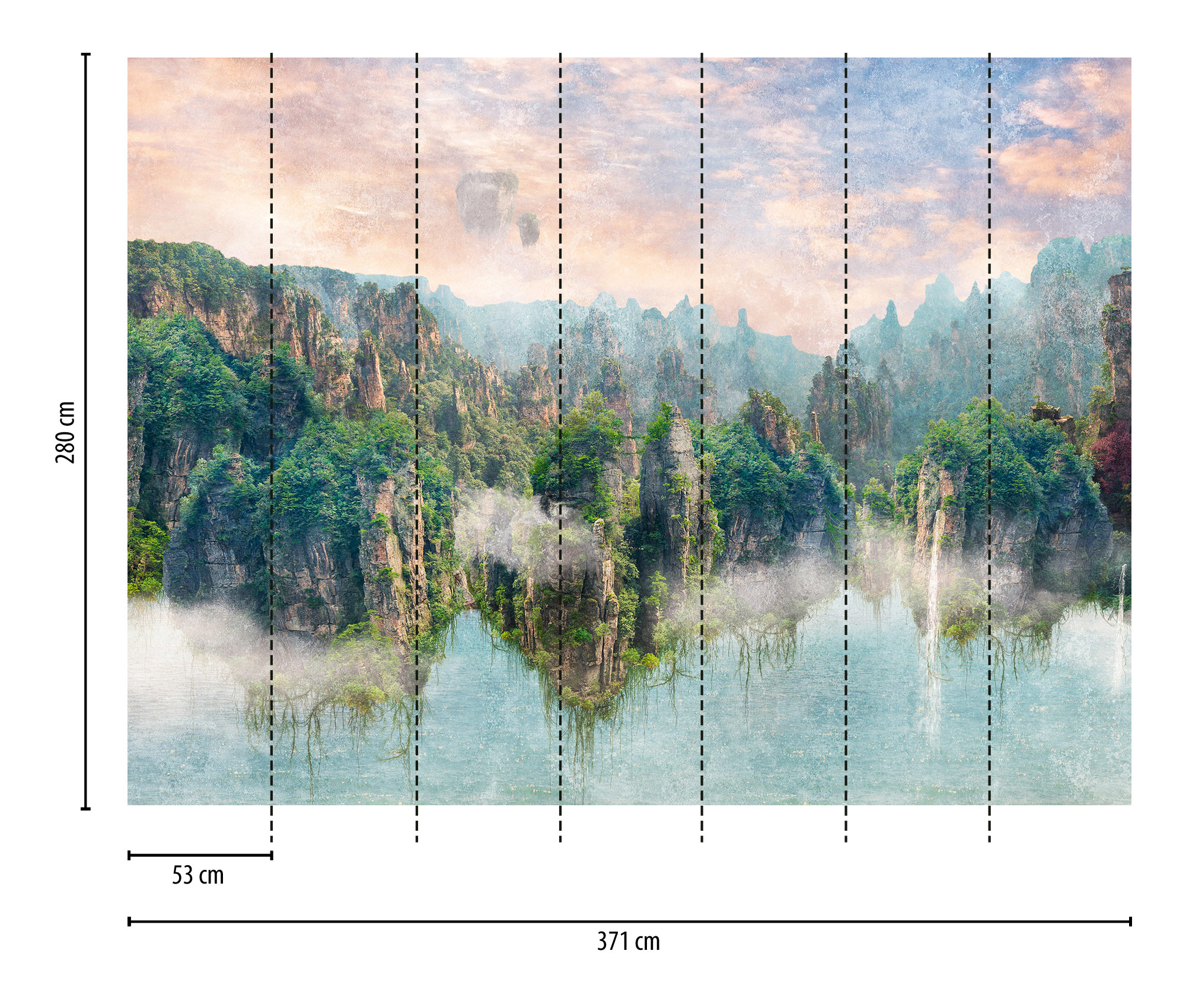 Livingwalls Vliestapete The Wall 3 Landschaft 399081