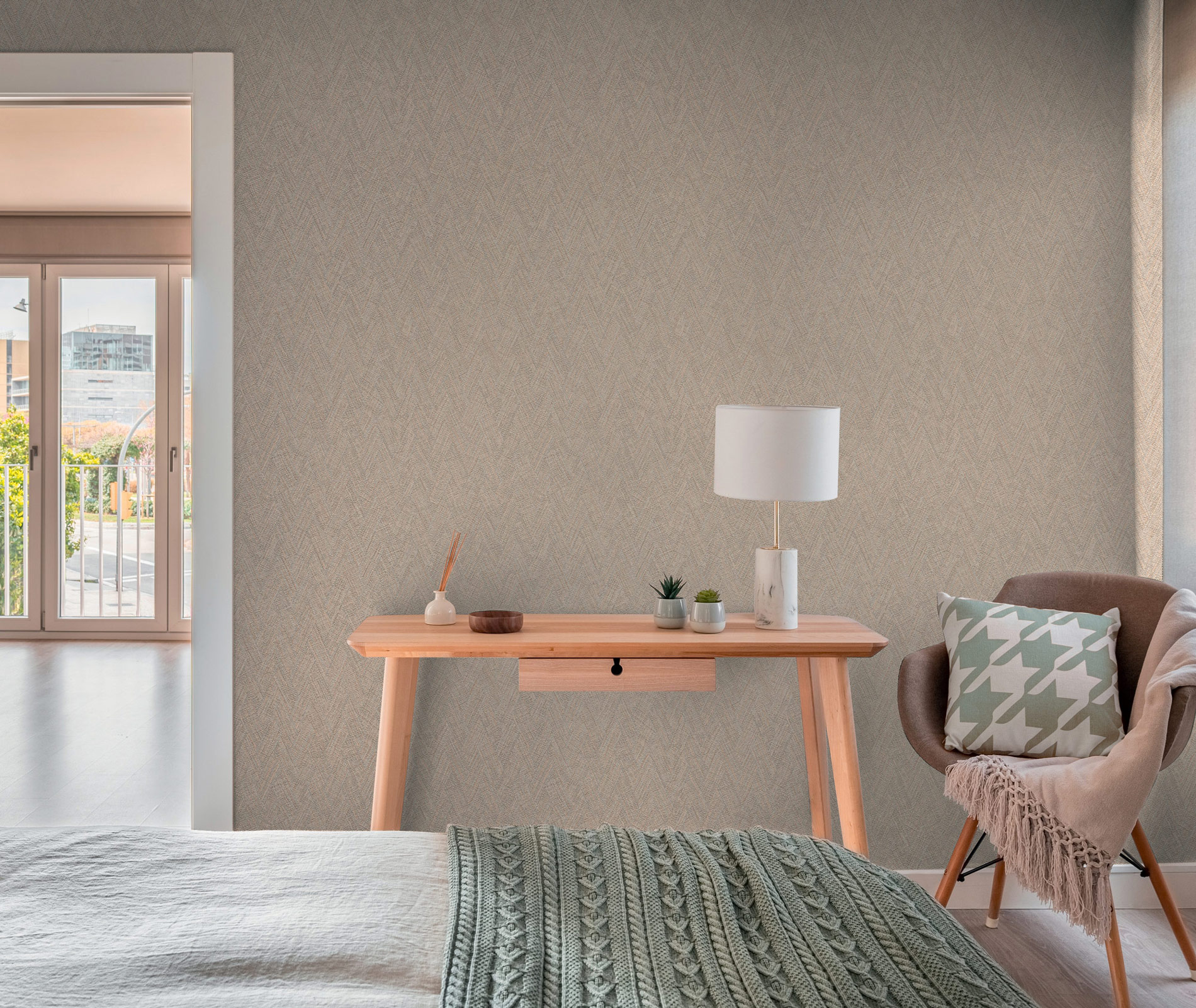 AS Vliestapete Hygge 3 Struktur Braun 790921