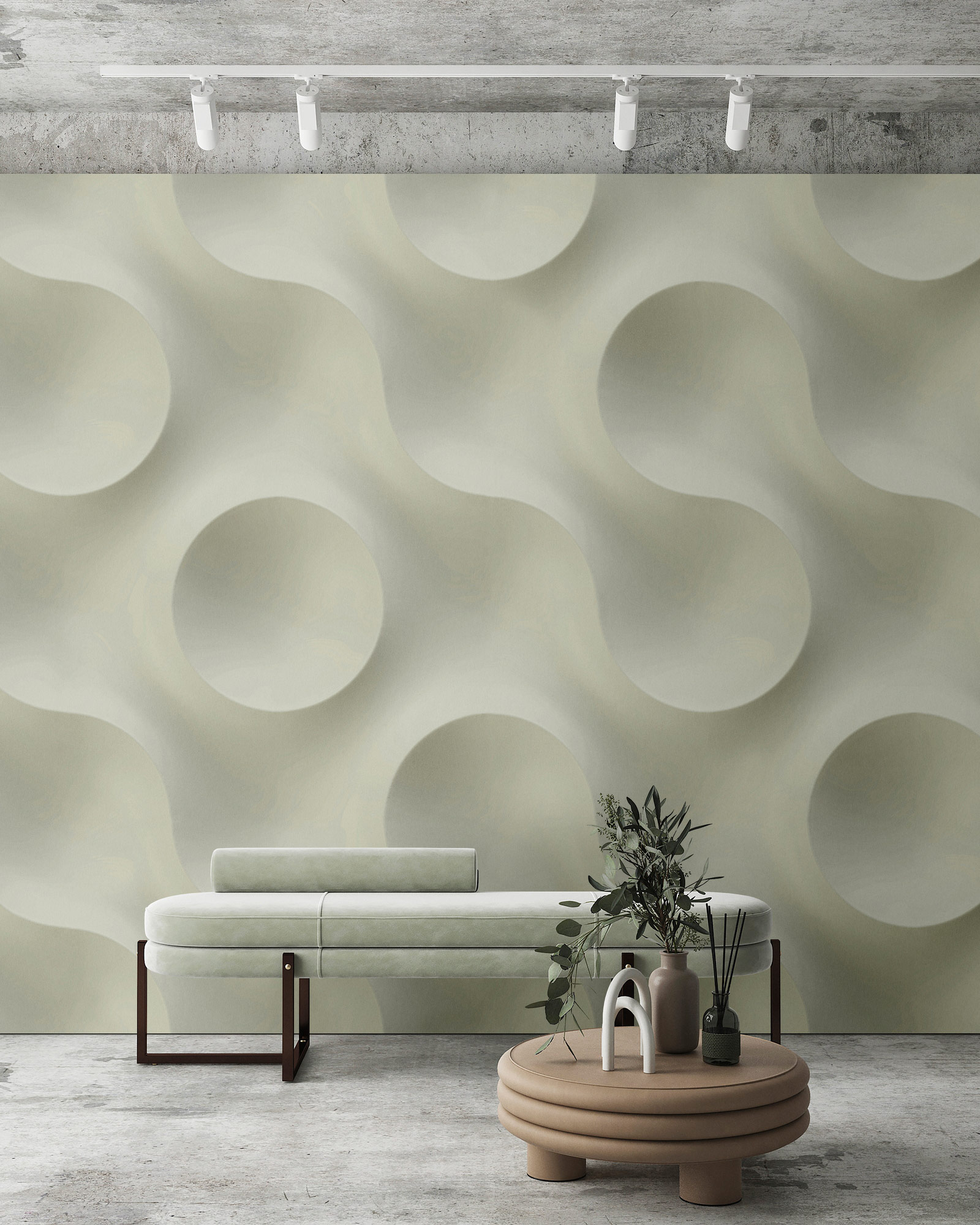 AS Fototapete Walls by Patel 5 Kreise Mintgrün DD135059