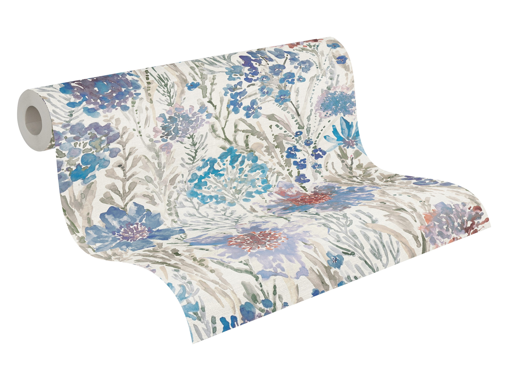 AS Vliestapete Aquarell Dreams Blumentapete blau 396953