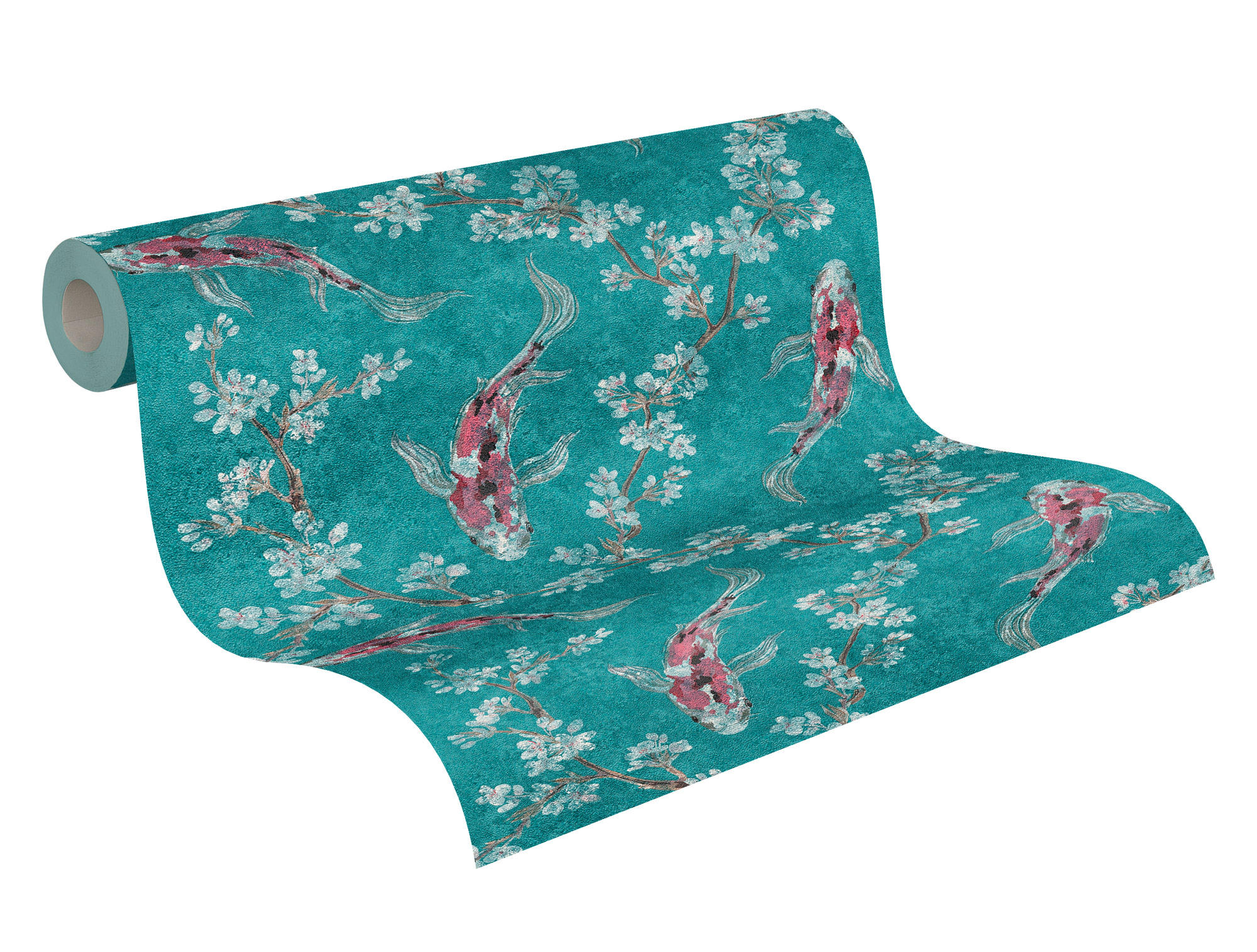 AS Vliestapete Asian Fusion Fische Kois Türkis 374623