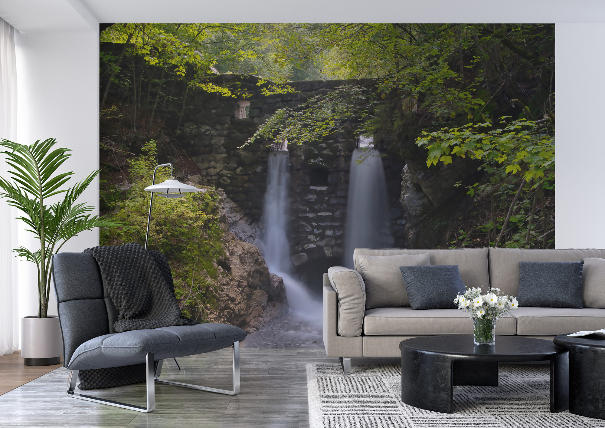 Rasch Fototapete Magic Walls Bach Bäume 364668