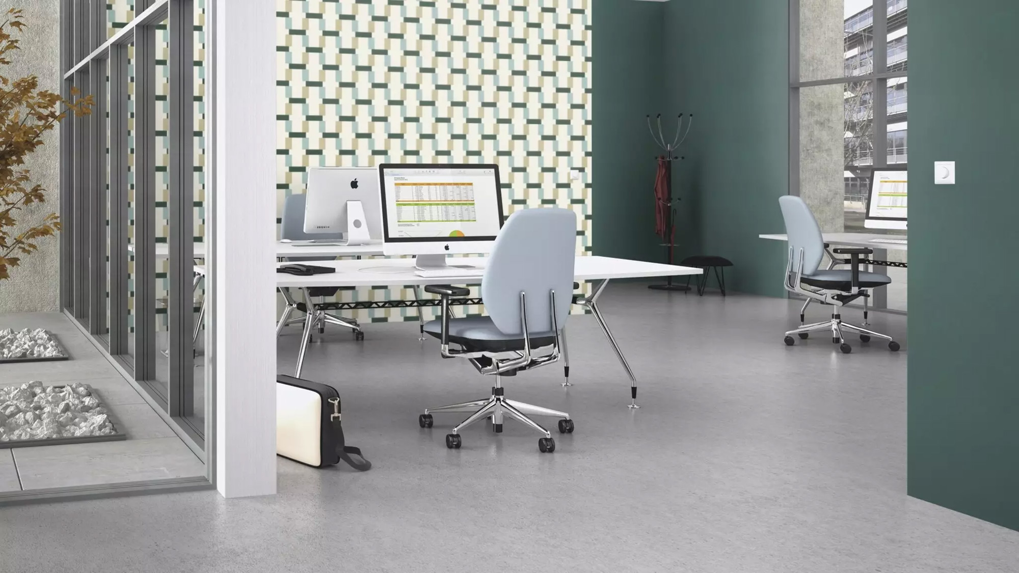 Rasch Vliestapete Allegretto Grün-graugrün dunkel 690750