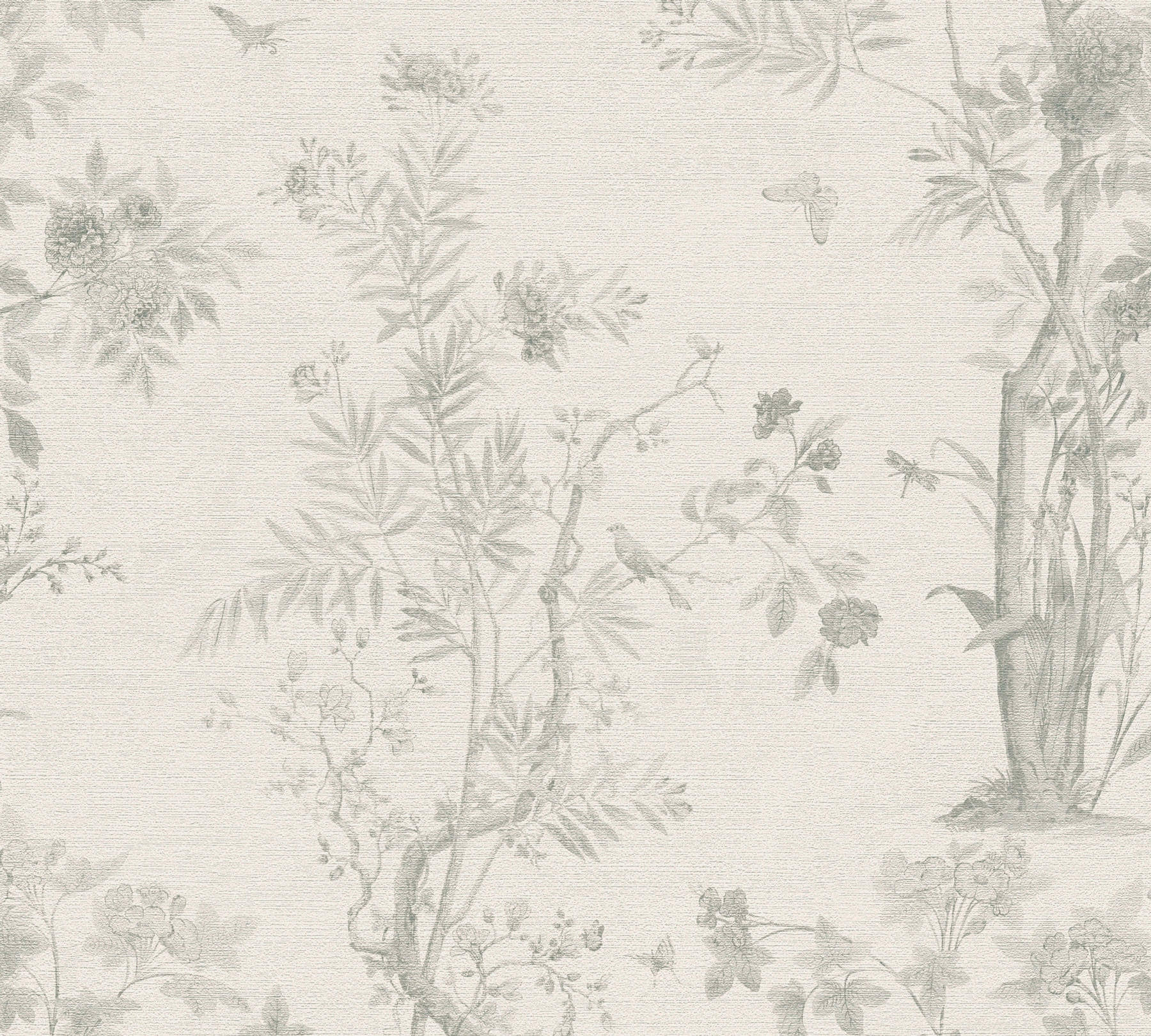 AS Vliestapete History of Art 2 Floral Grau 790437