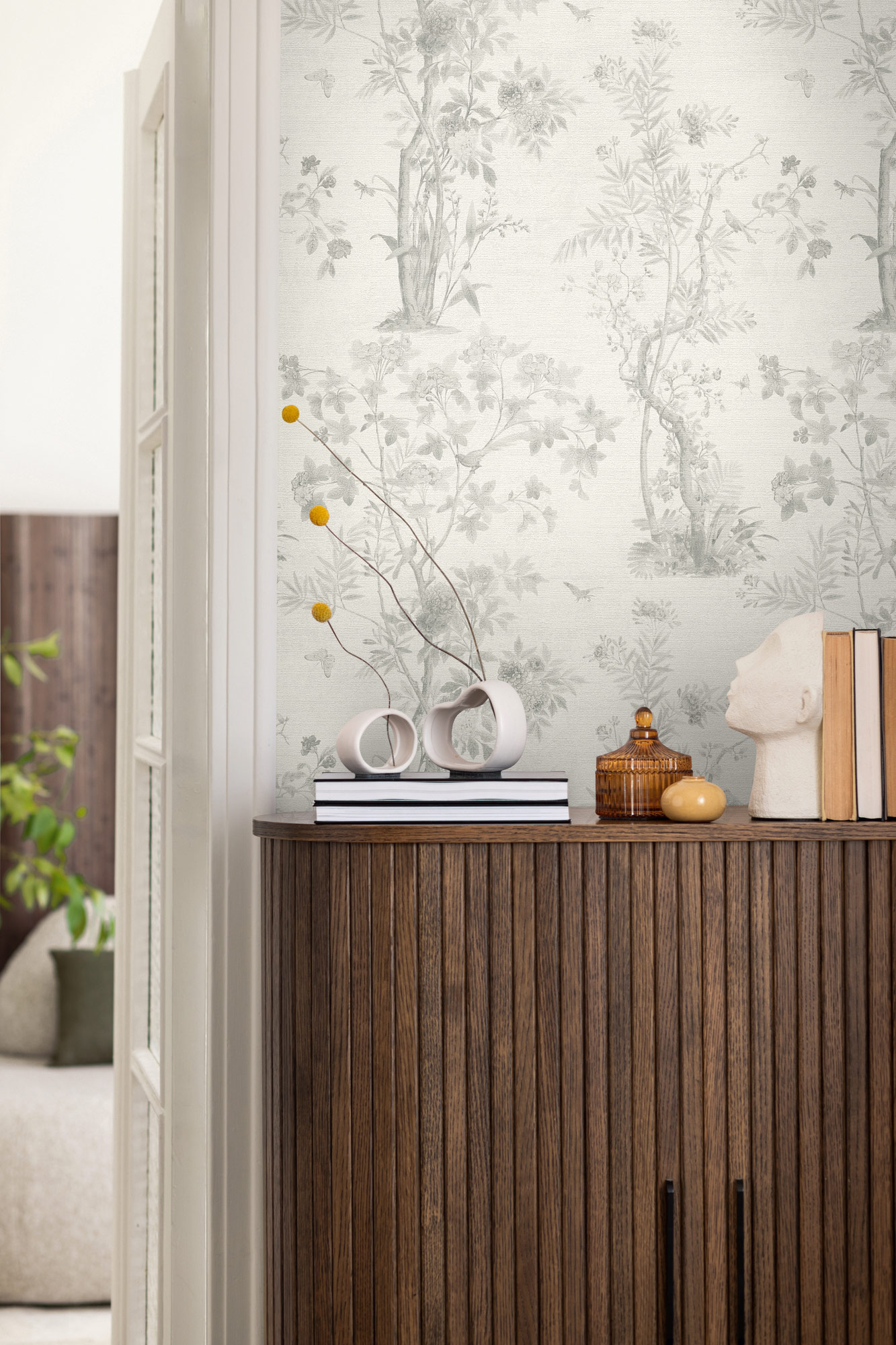 AS Vliestapete History of Art 2 Floral Grau 790437