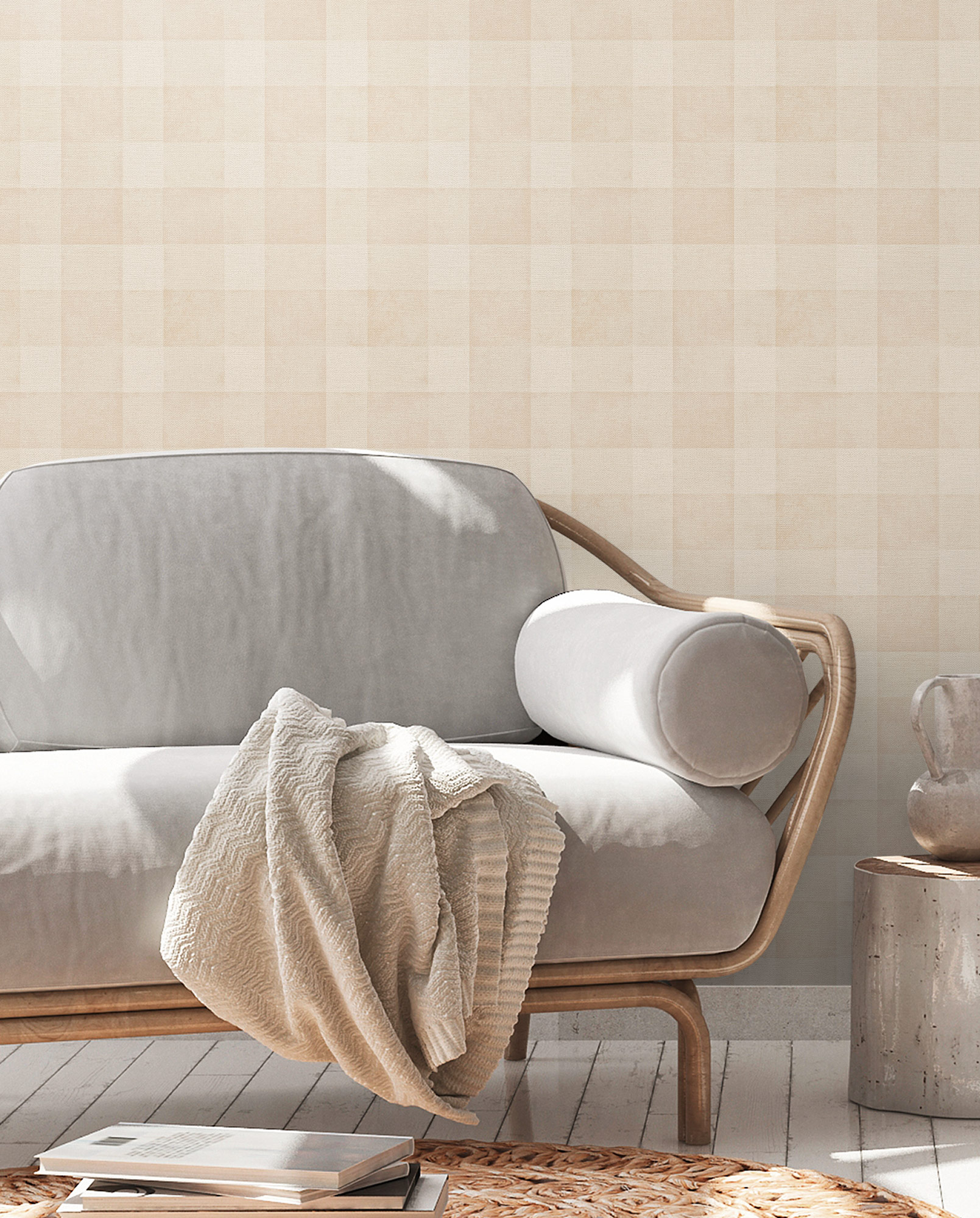 AS Vliestapete Deco Satintapete Tapete Kariert 386643
