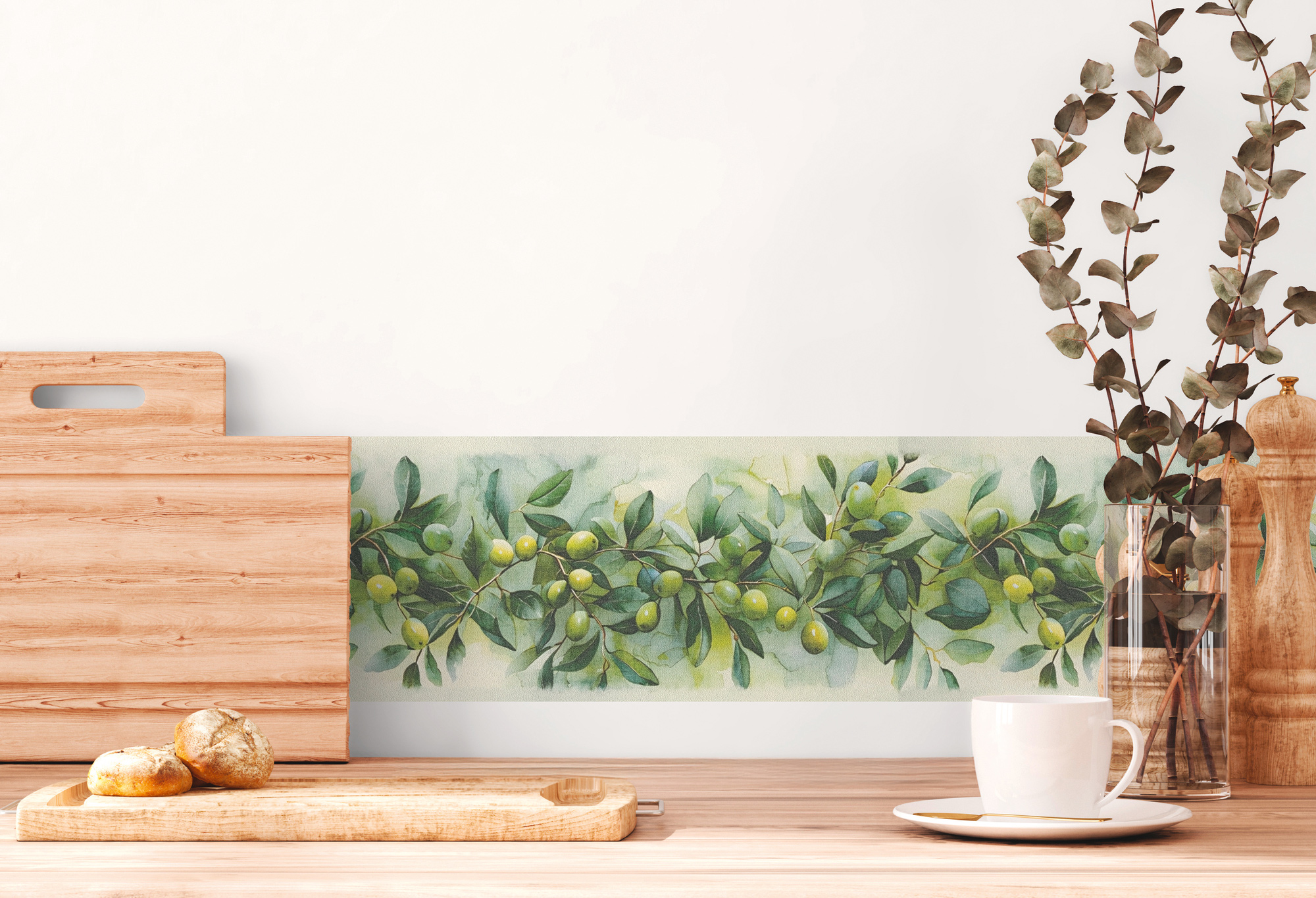 AS Borte Selbstklebende Bordüre Küchenbordüre Grün 786881