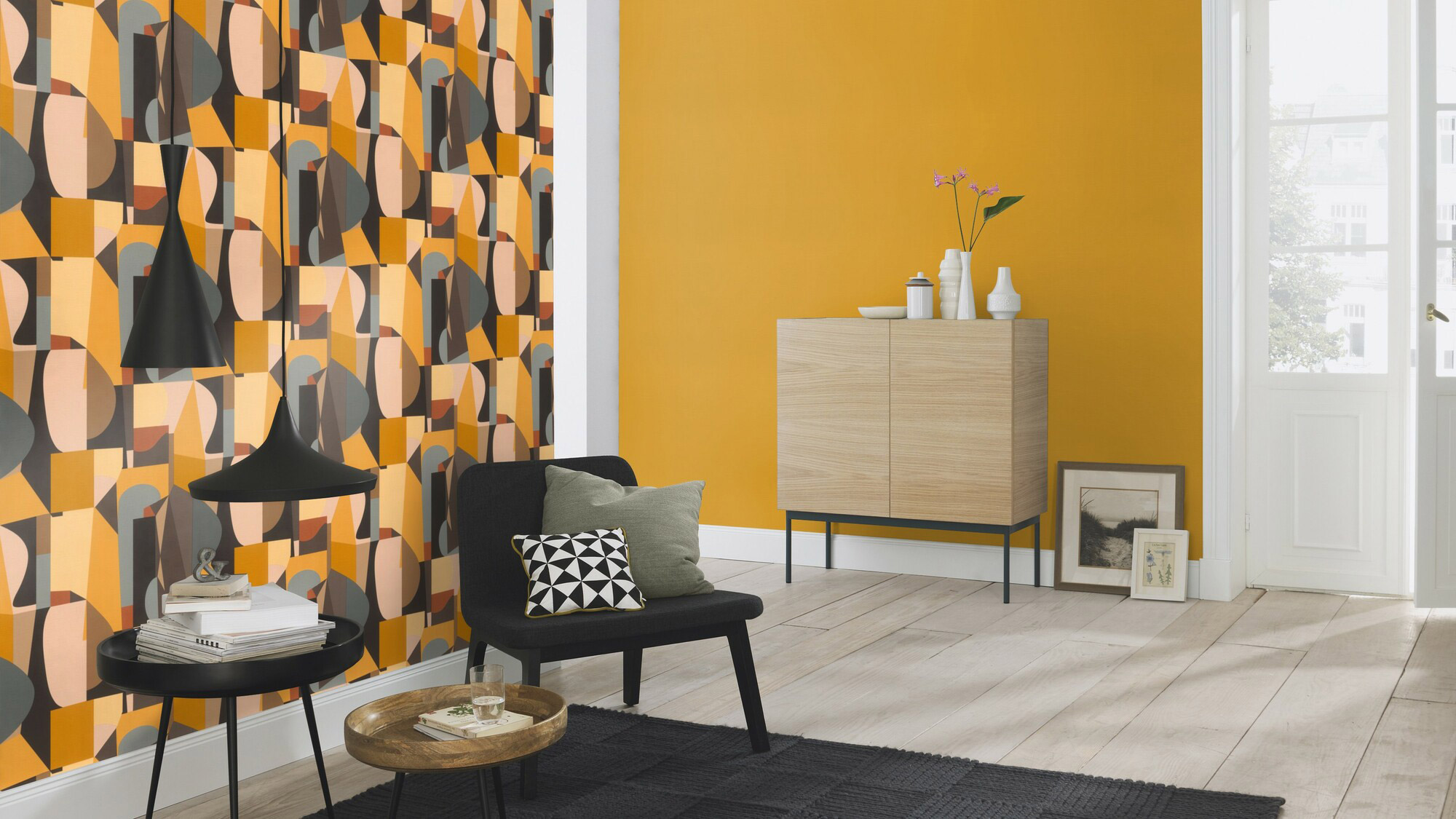 Rasch Vliestapete Allegretto Gelb-Curry 687552