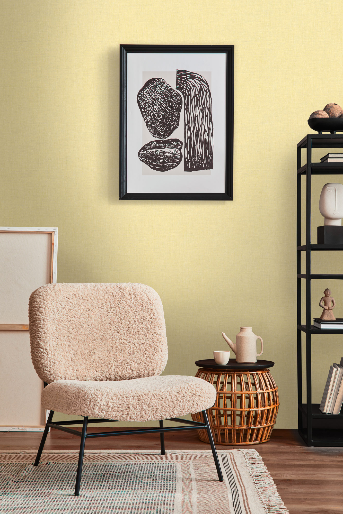 Livingwalls Vliestapete Stories of Life Uni Gelb 396513 Livingwalls Vliestapete Stories of Life Uni Gelb 396513