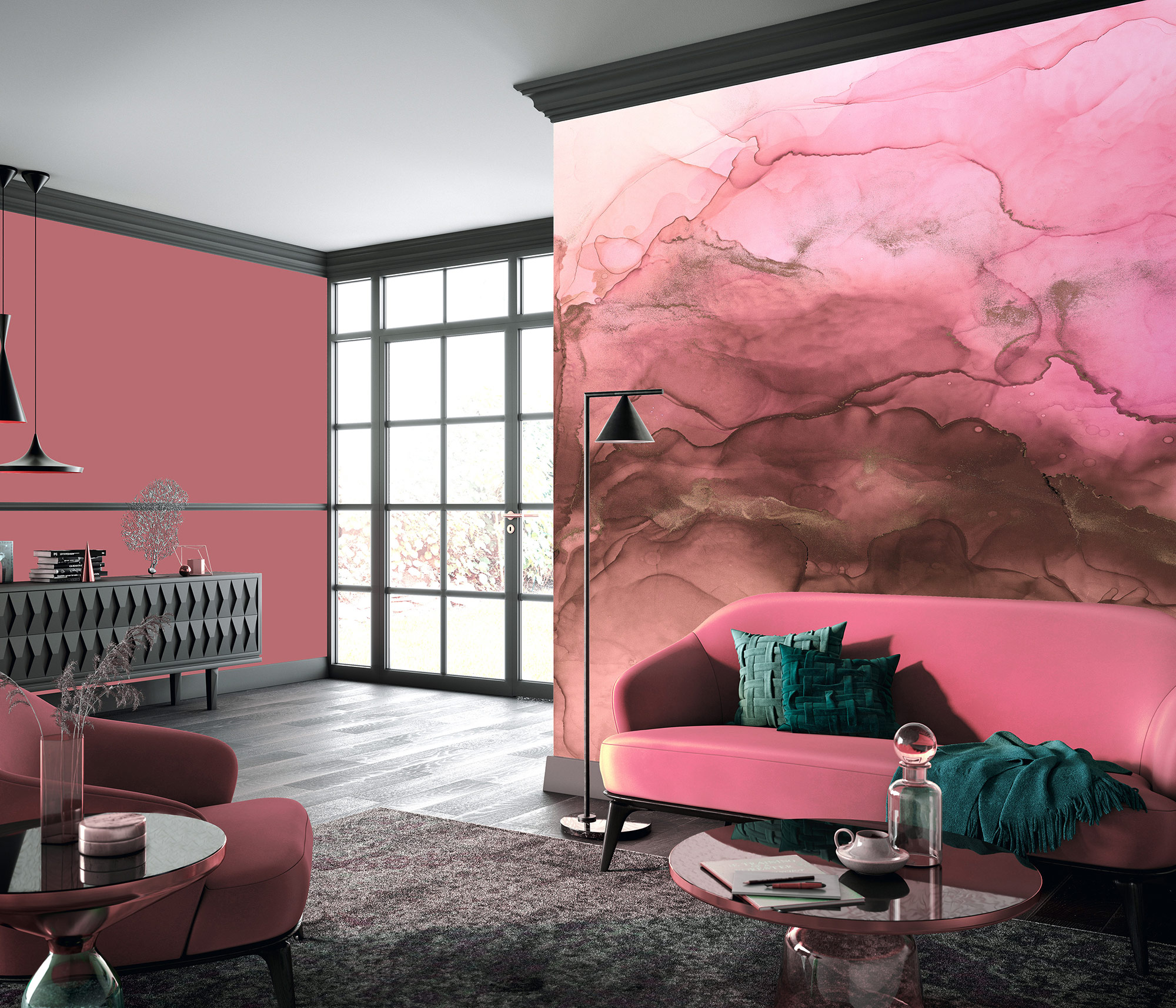 Erismann Fototapete GMK Art Edition Liquid pink 224520