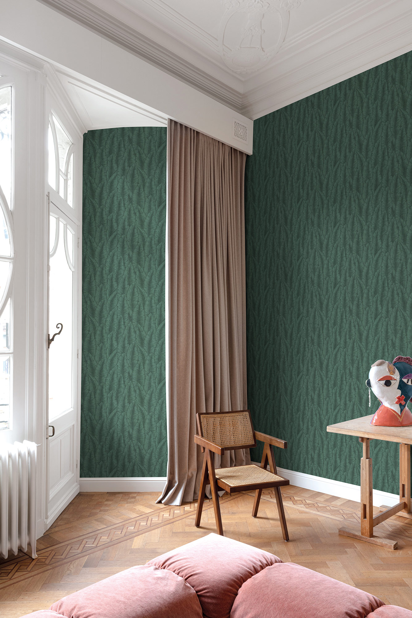 Grandeco Vliestapete Wood Blätter CU3207