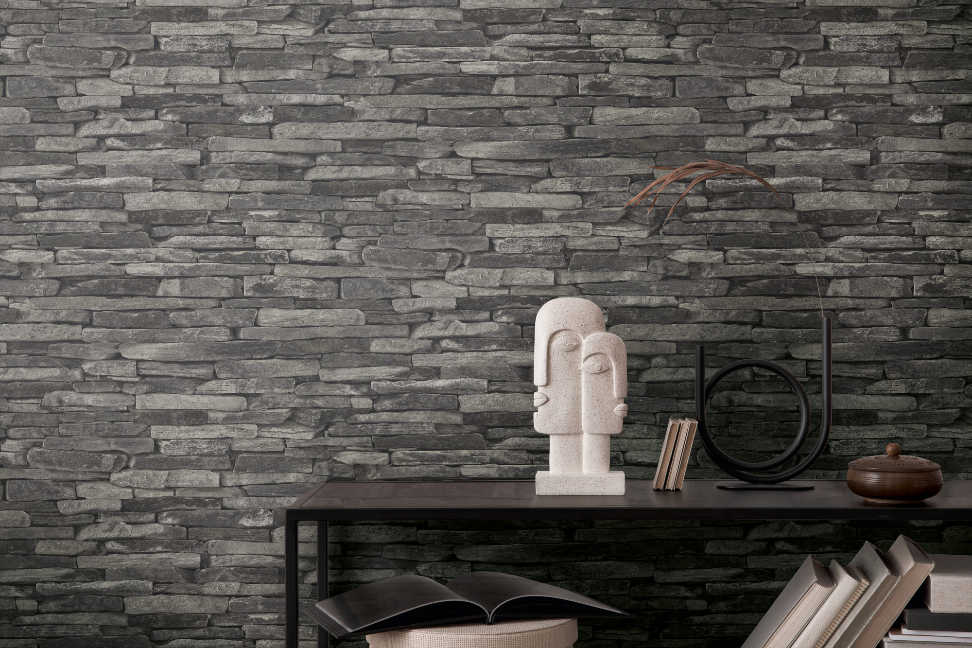 AS Vliestapete Elements 2 Steintapete Grau 914224