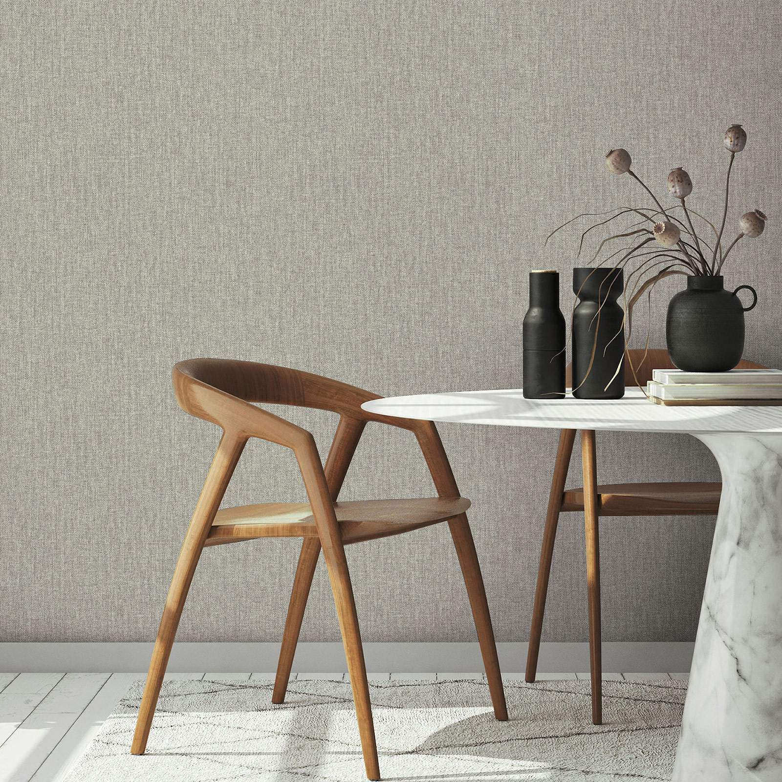 Hohenberger Vliestapete Artist Textile Plain Coffee 27259