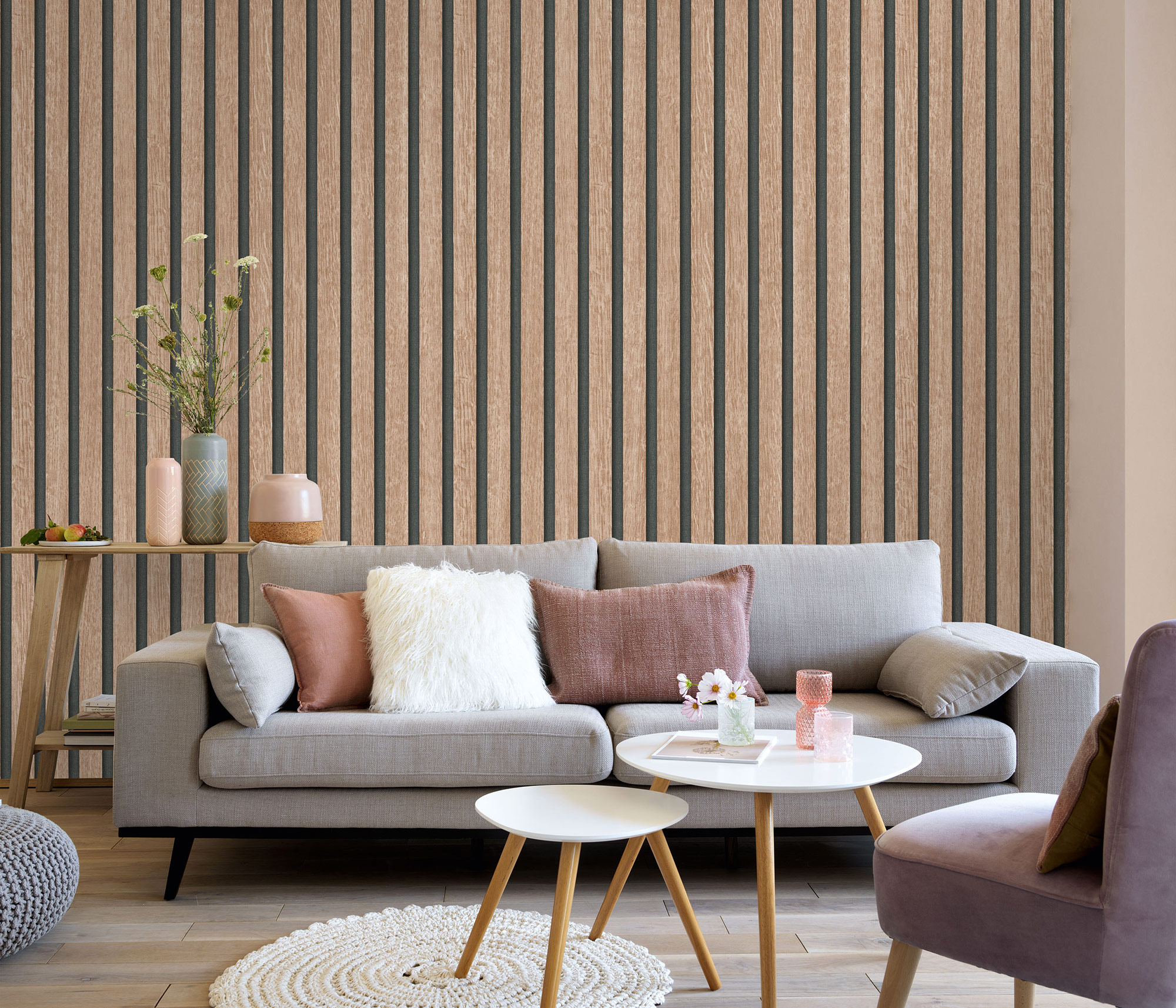 Erismann Vliestapete Holzpaneel hellbraun 1040032