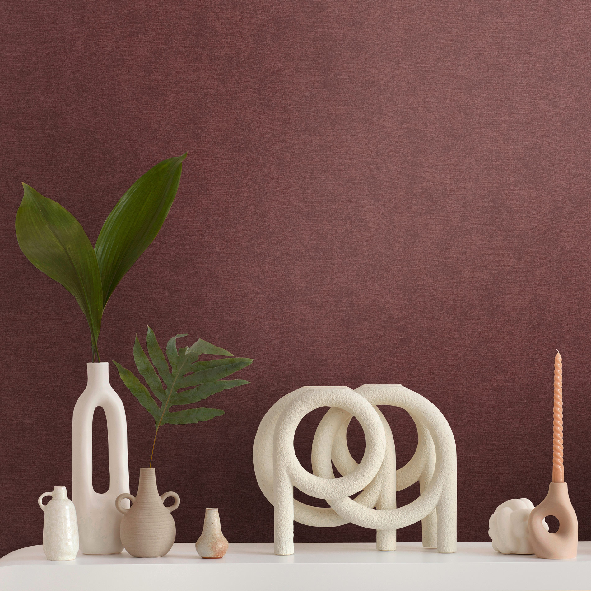 AS Vliestapete French Affair Einfarbig Rot 399382