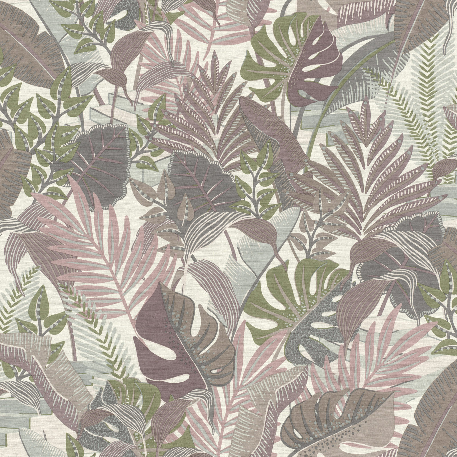Rasch Vliestapete Tropical House Dschungel grau 687859